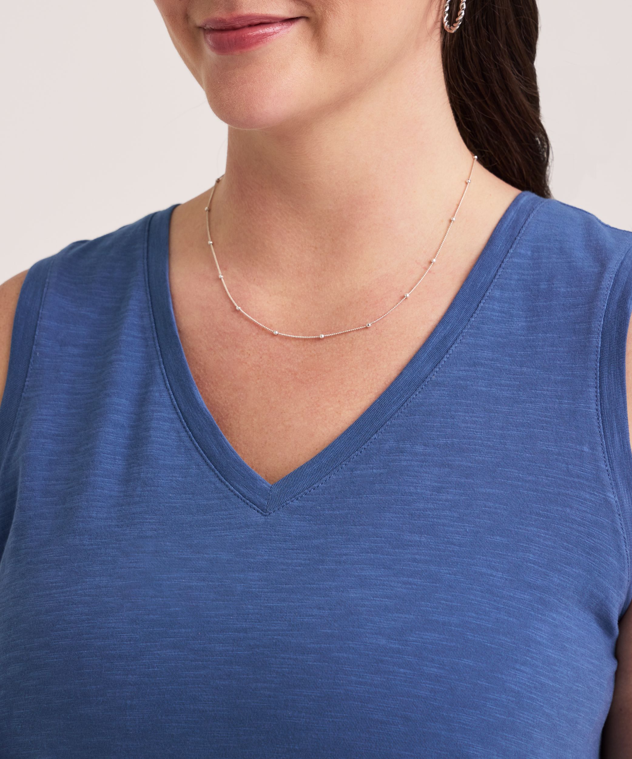 Denver Hayes Women's V-Neck Cotton Slub Tank Top