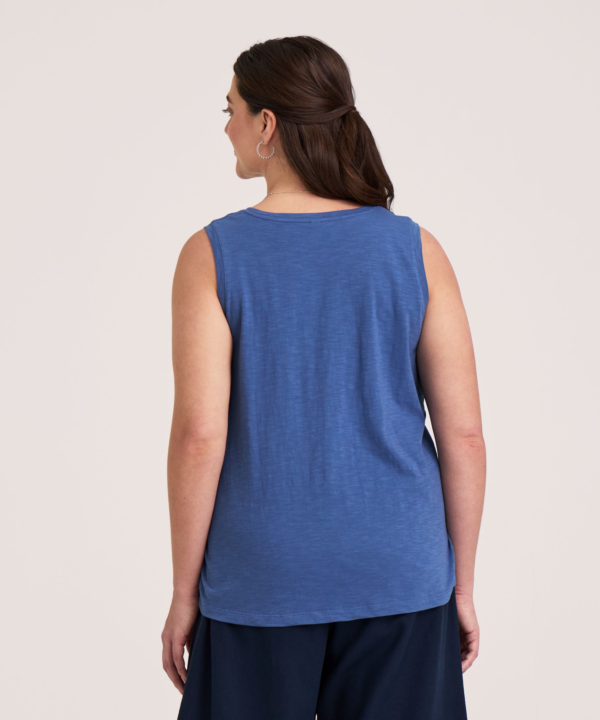 Denver Hayes Women's V-Neck Cotton Slub Tank Top