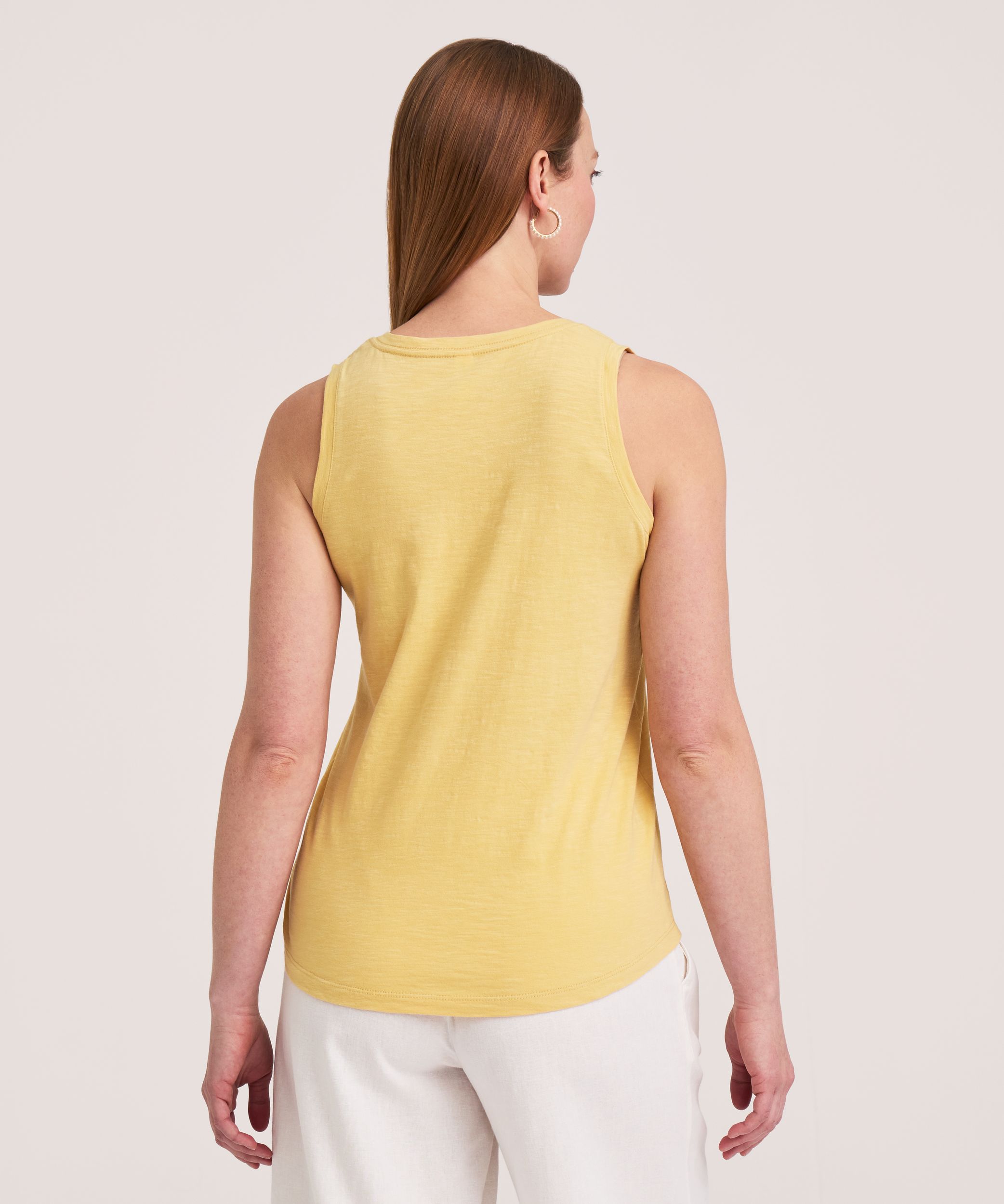 Denver Hayes Women's V-Neck Cotton Slub Tank Top