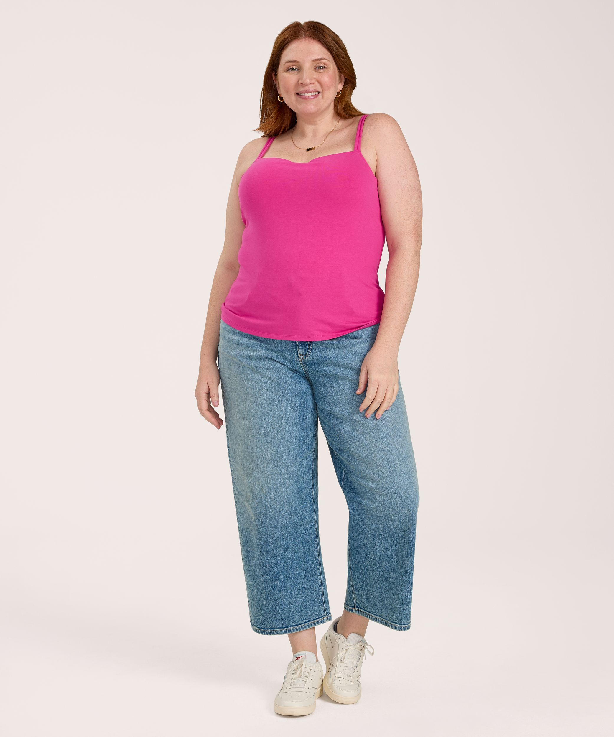 Denver Hayes Women's Curve Tech Built-In Bra Tank Top