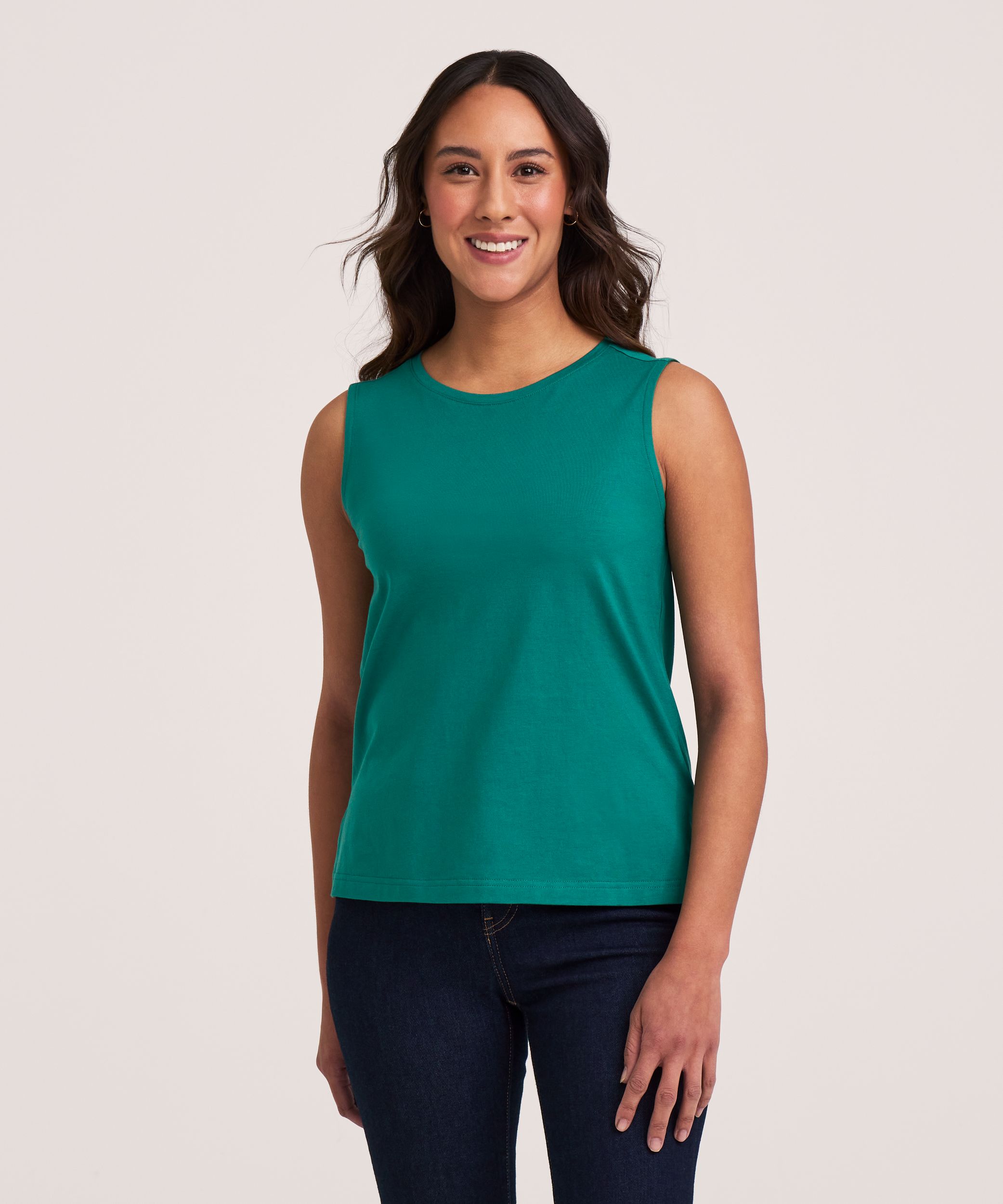 Denver Hayes Semi-Fitted Crewneck Supima Cotton Tank