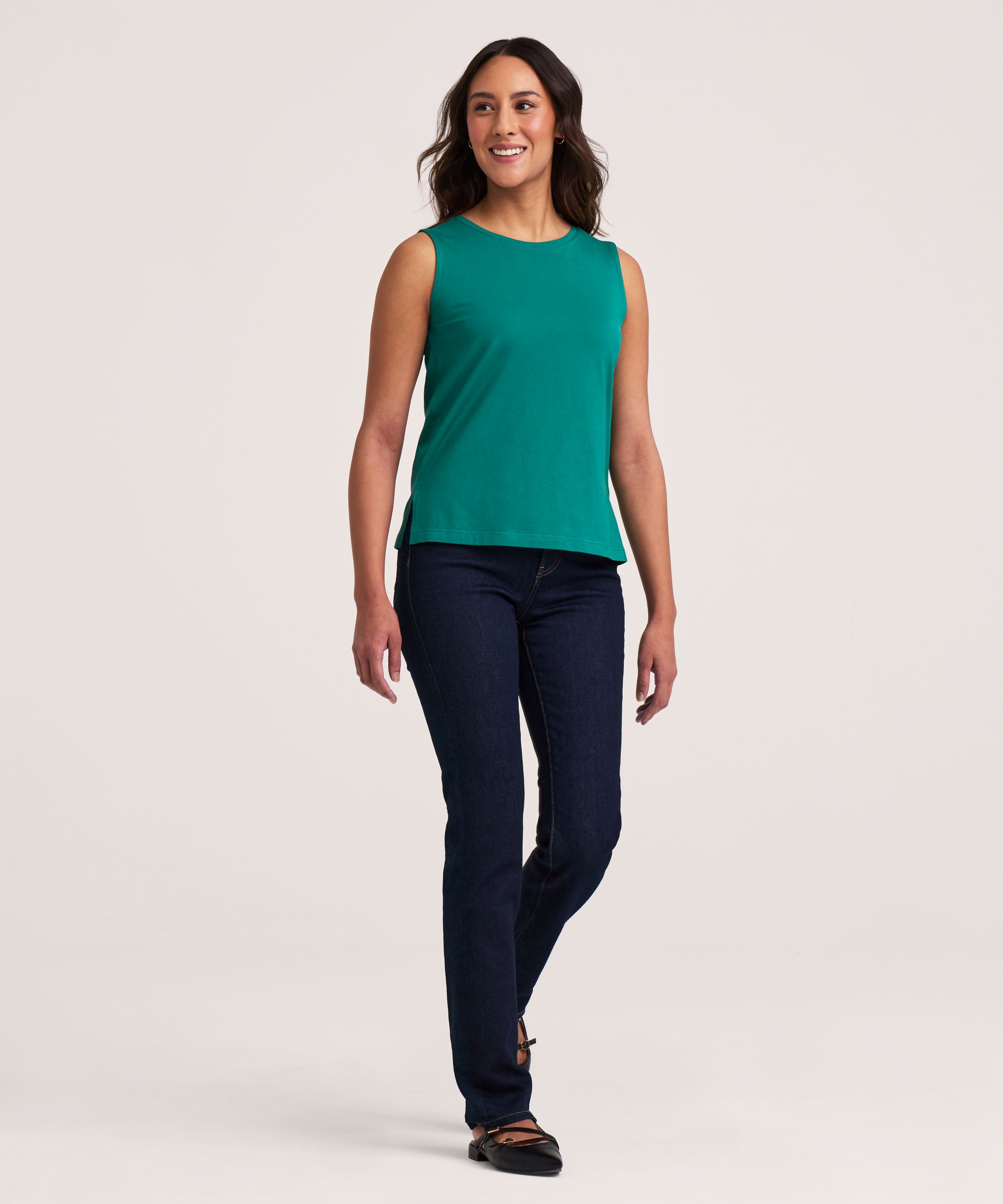 Denver Hayes Semi-Fitted Crewneck Supima Cotton Tank