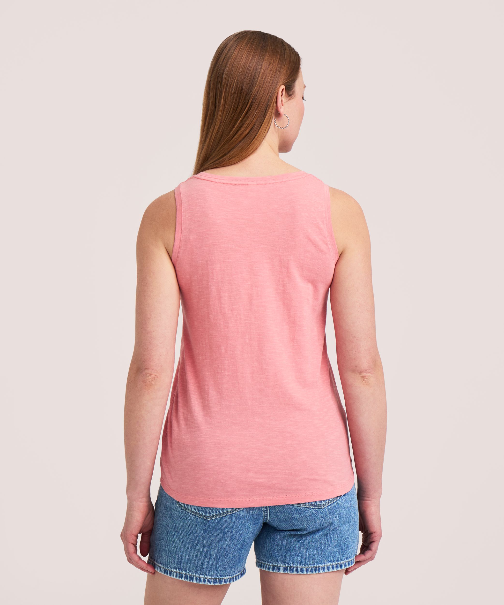 Denver Hayes Women's Crew Neck Cotton Slub Tank Top