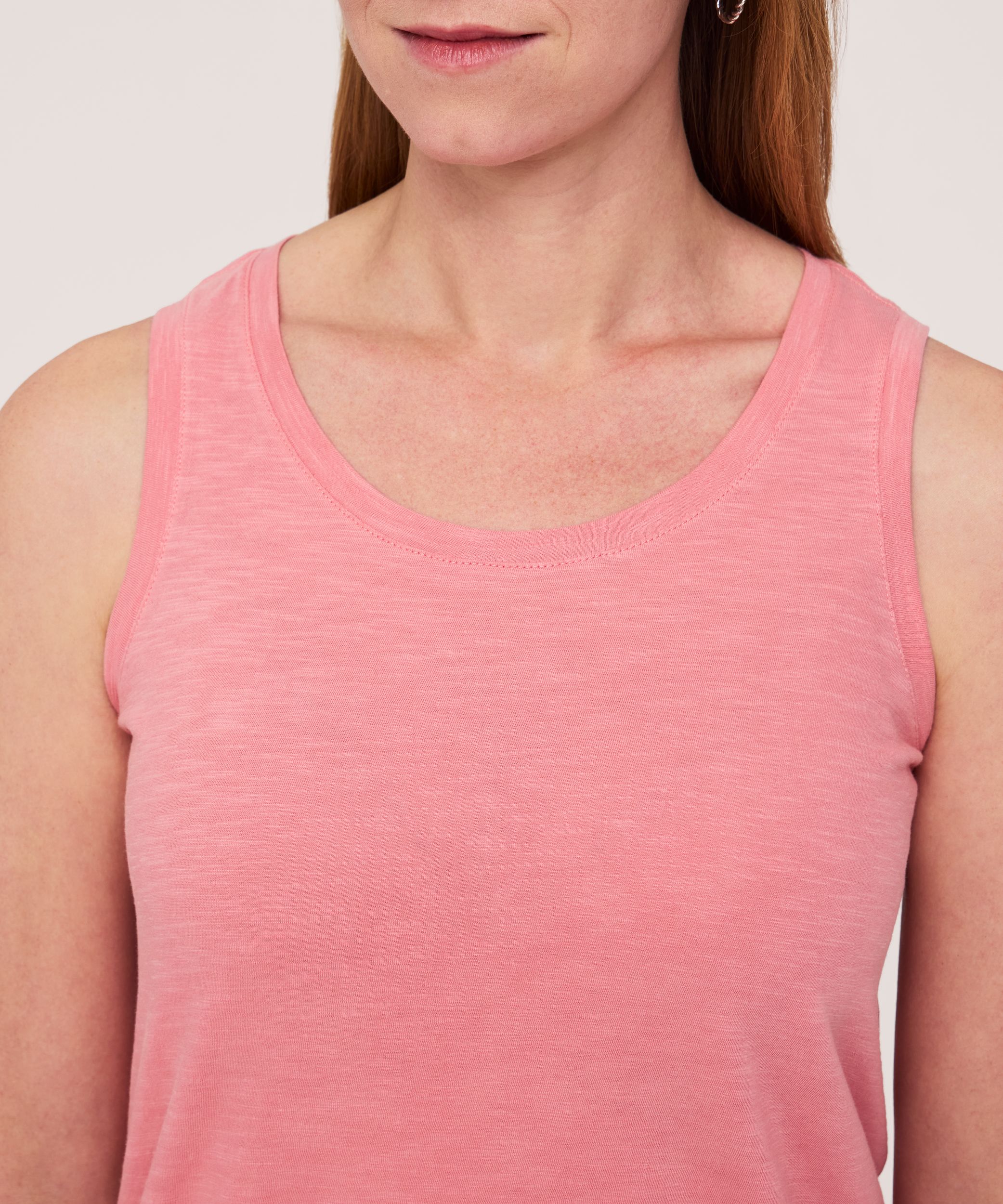 Denver Hayes Women's Crew Neck Cotton Slub Tank Top