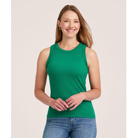 Denver Hayes Women's Semi-Fitted High Neck Rib Tank
