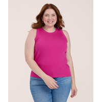 Denver Hayes Women's Semi-Fitted High Neck Rib Tank