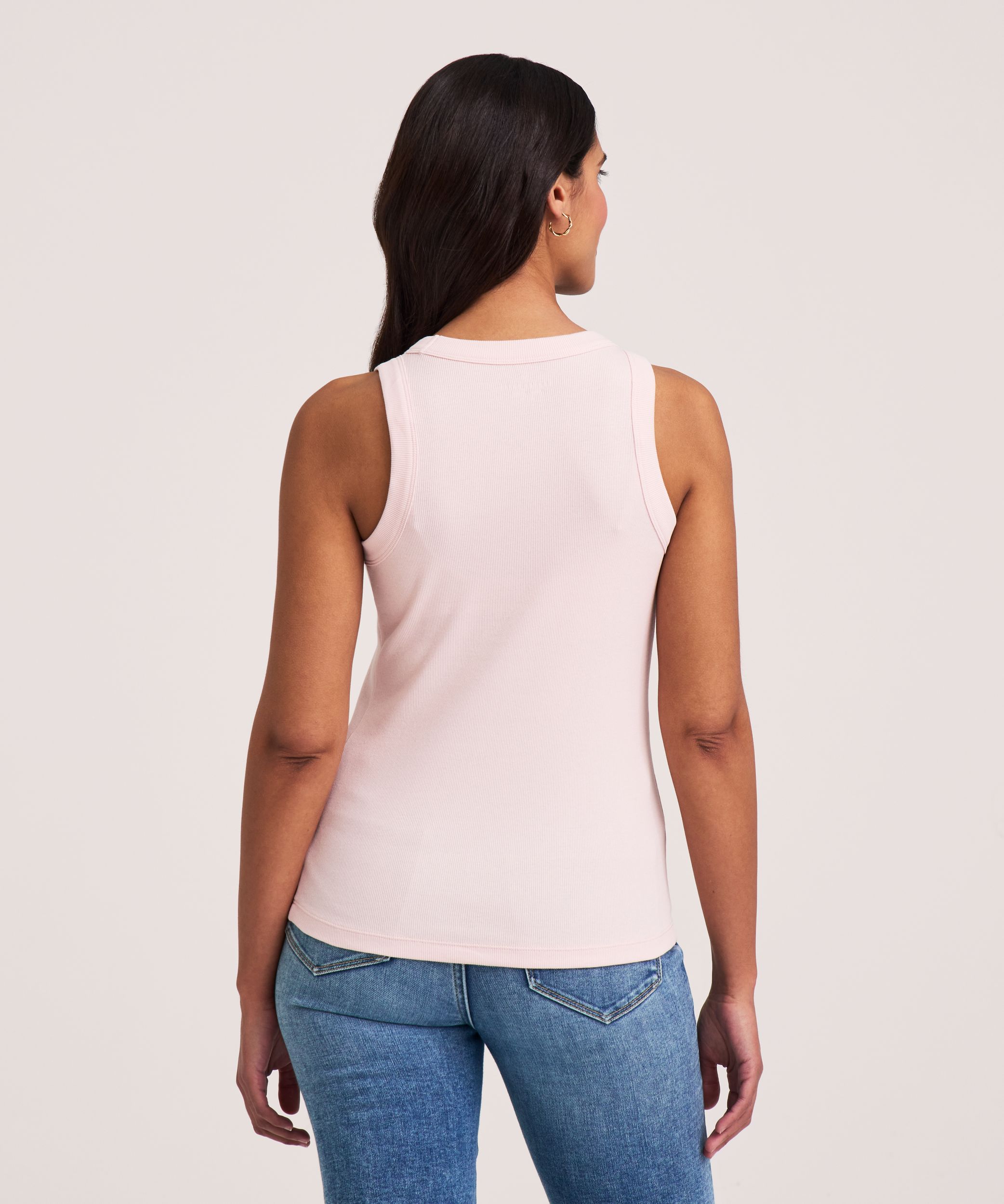 Denver Hayes Women's Semi-Fitted High Neck Rib Tank