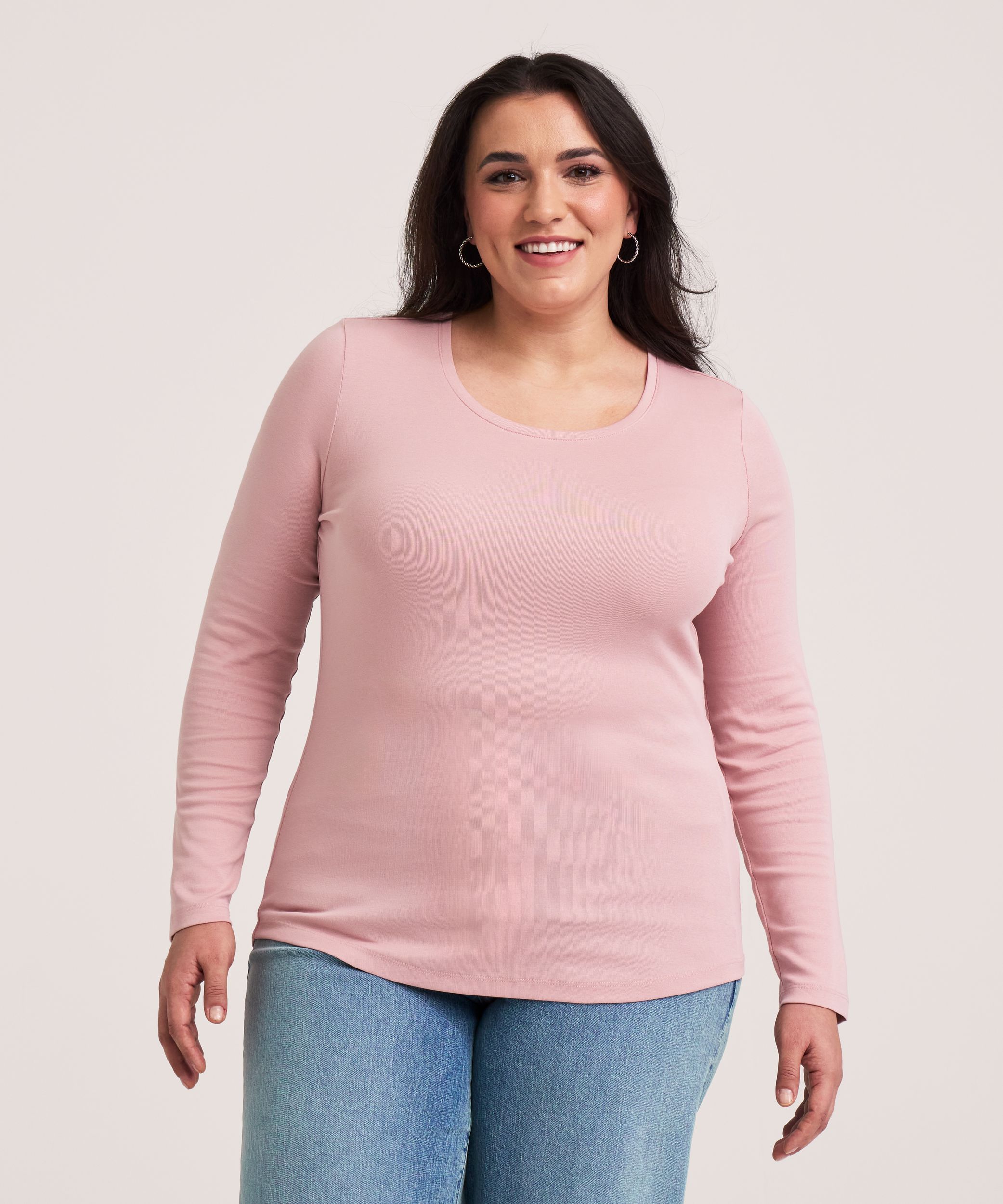 Denver Hayes Women's Long Sleeve Slim Fit Crew Neck T-Shirt
