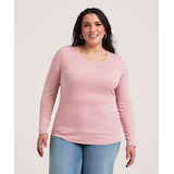 Denver Hayes Women's Long Sleeve Slim Fit Crew Neck T-Shirt