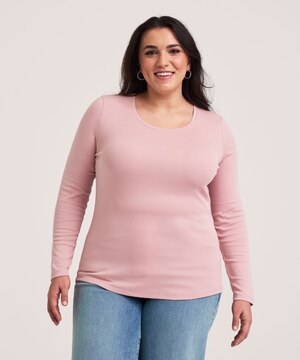 Denver Hayes Women's Long Sleeve Slim Fit Crew Neck T-Shirt