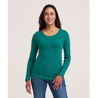 Denver Hayes Women's Long Sleeve Slim Fit Crew Neck T-Shirt