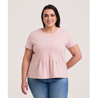 Denver Hayes Women's Relaxed Short Sleeve Seamed T-Shirt