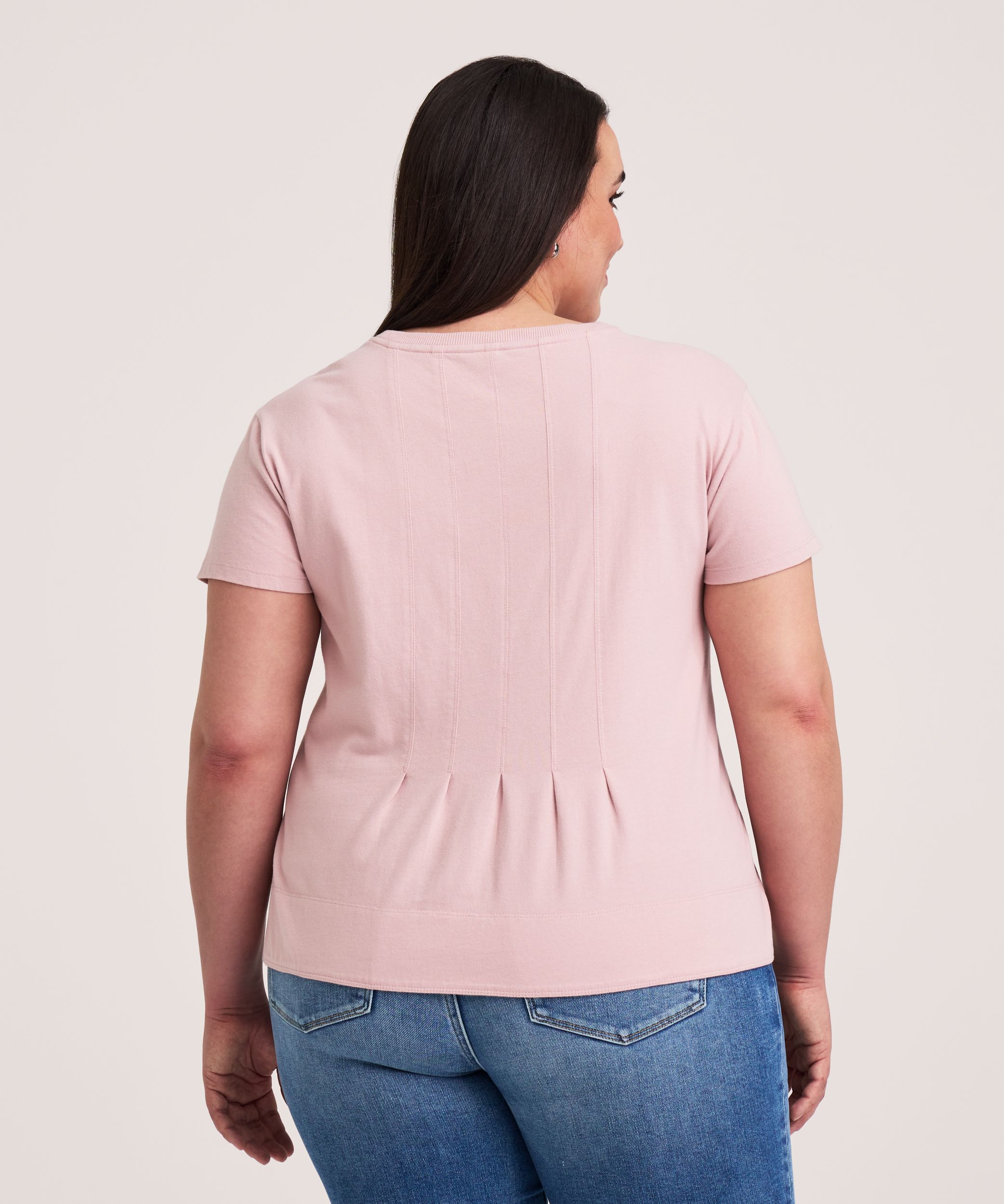 T-shirt coupe décontractée à manches courtes et à coutures pour femmes, Denver Hayes