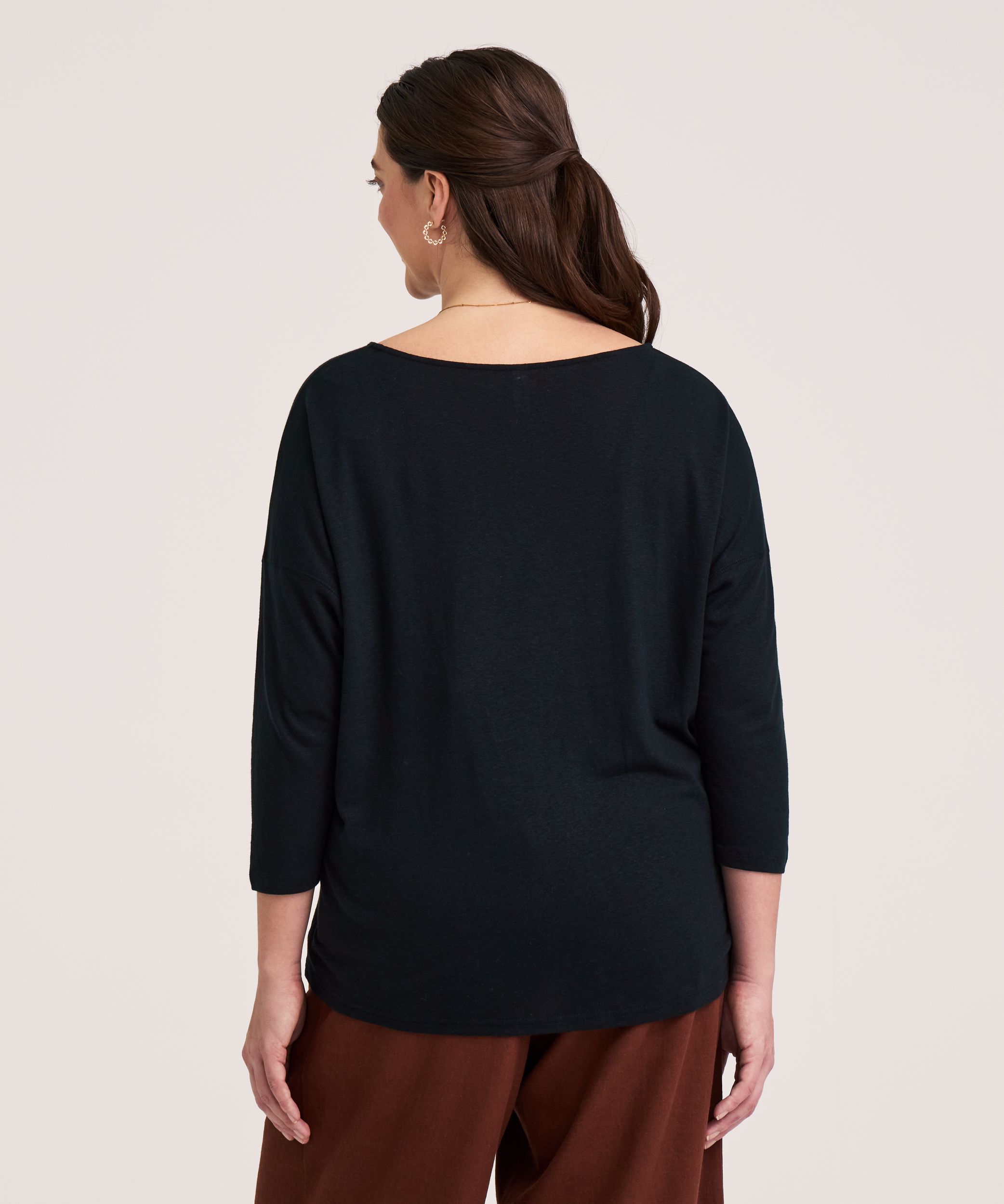 Denver Hayes Women's 3/4 Sleeve Boat Neck T-Shirt