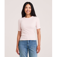 Denver Hayes Women's Semi-Fitted Elbow Sleeve Crewneck Shirt