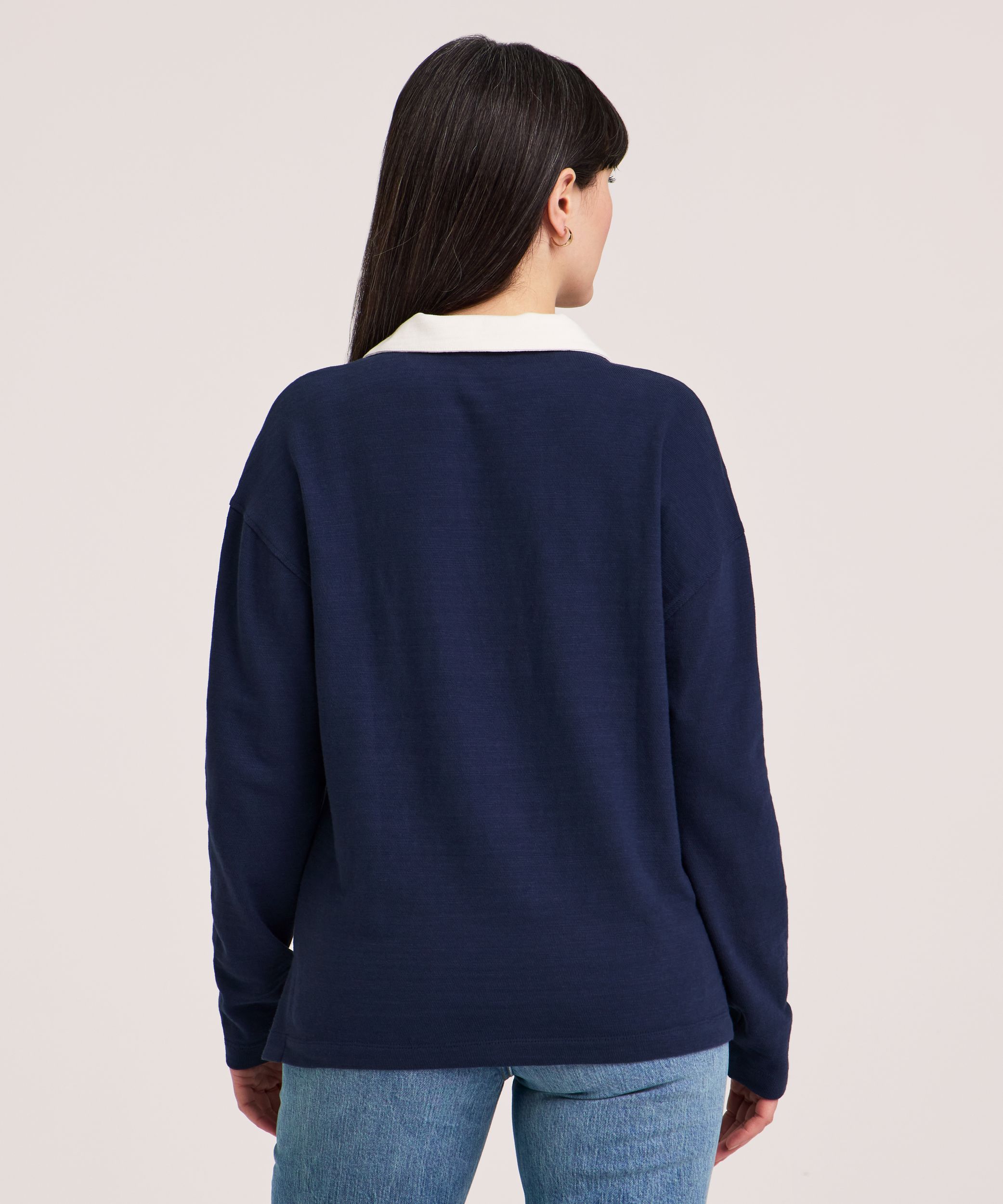 Denver Hayes Women's Long Sleeve Relaxed Rugby Shirt