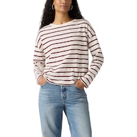 T-shirt à manches longues flammé pour femmes, Julie, Levi's Front_Flat