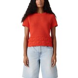 Levi's Women's Isabelle Crochet Short Sleeve Sweater Front_Flat