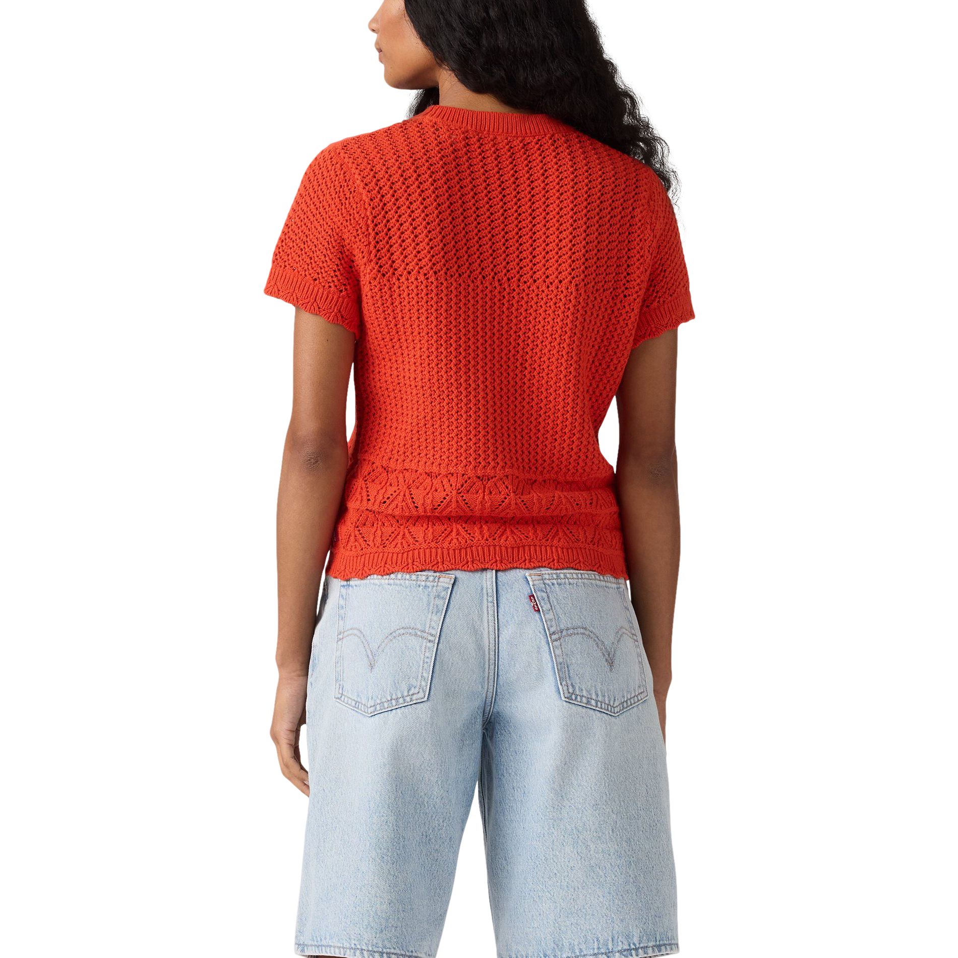Levi's Women's Isabelle Crochet Short Sleeve Sweater