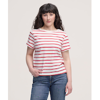 T-shirt à manches courtes flammé pour femmes, Julie, Levi's Front_Flat