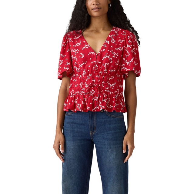 Blouse à manches courtes en tissu crêpe pour femmes, Rylan, Levi's