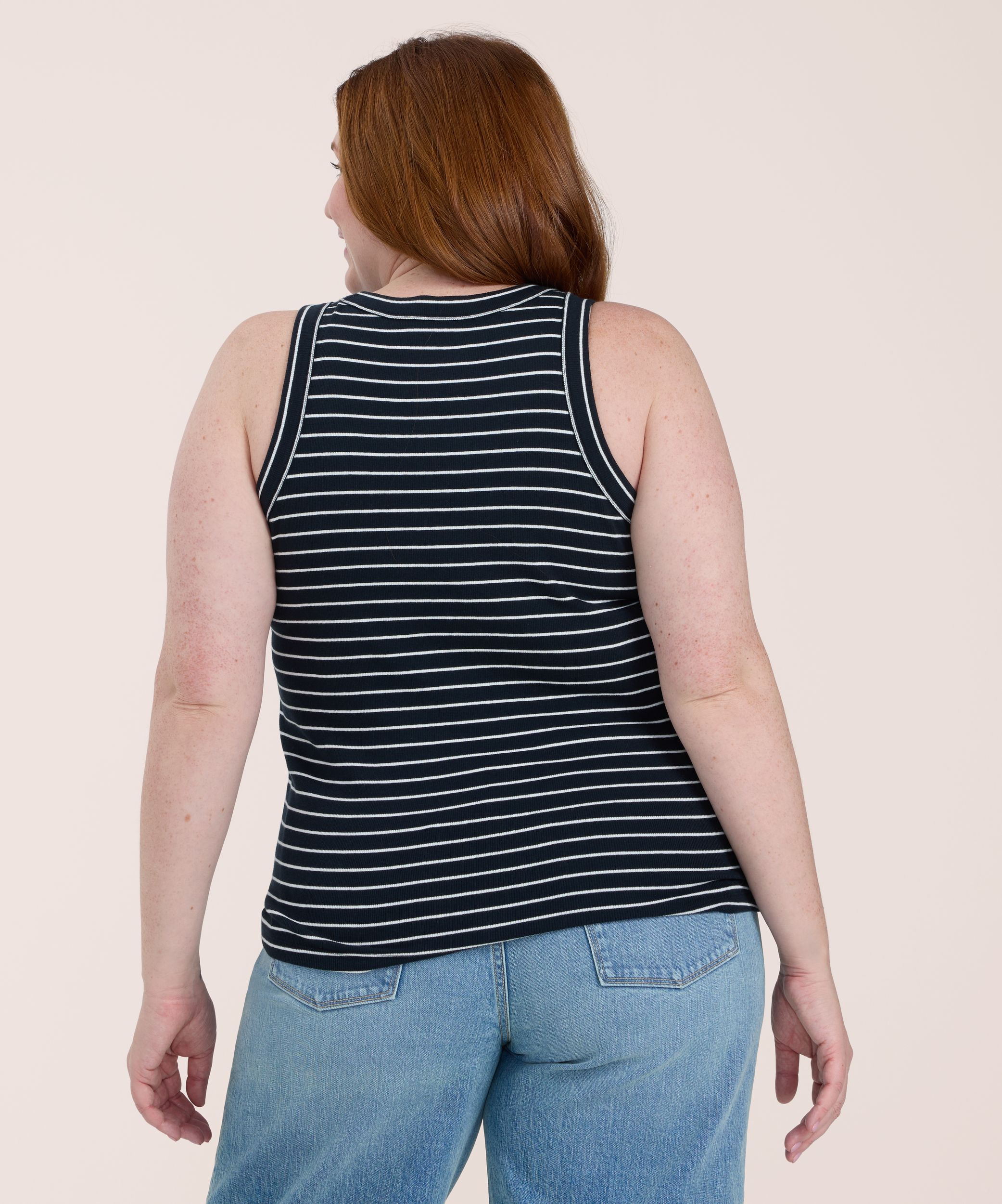 Débardeur semi-ajusté en tricot côtelé et à col montant pour femmes, Denver Hayes