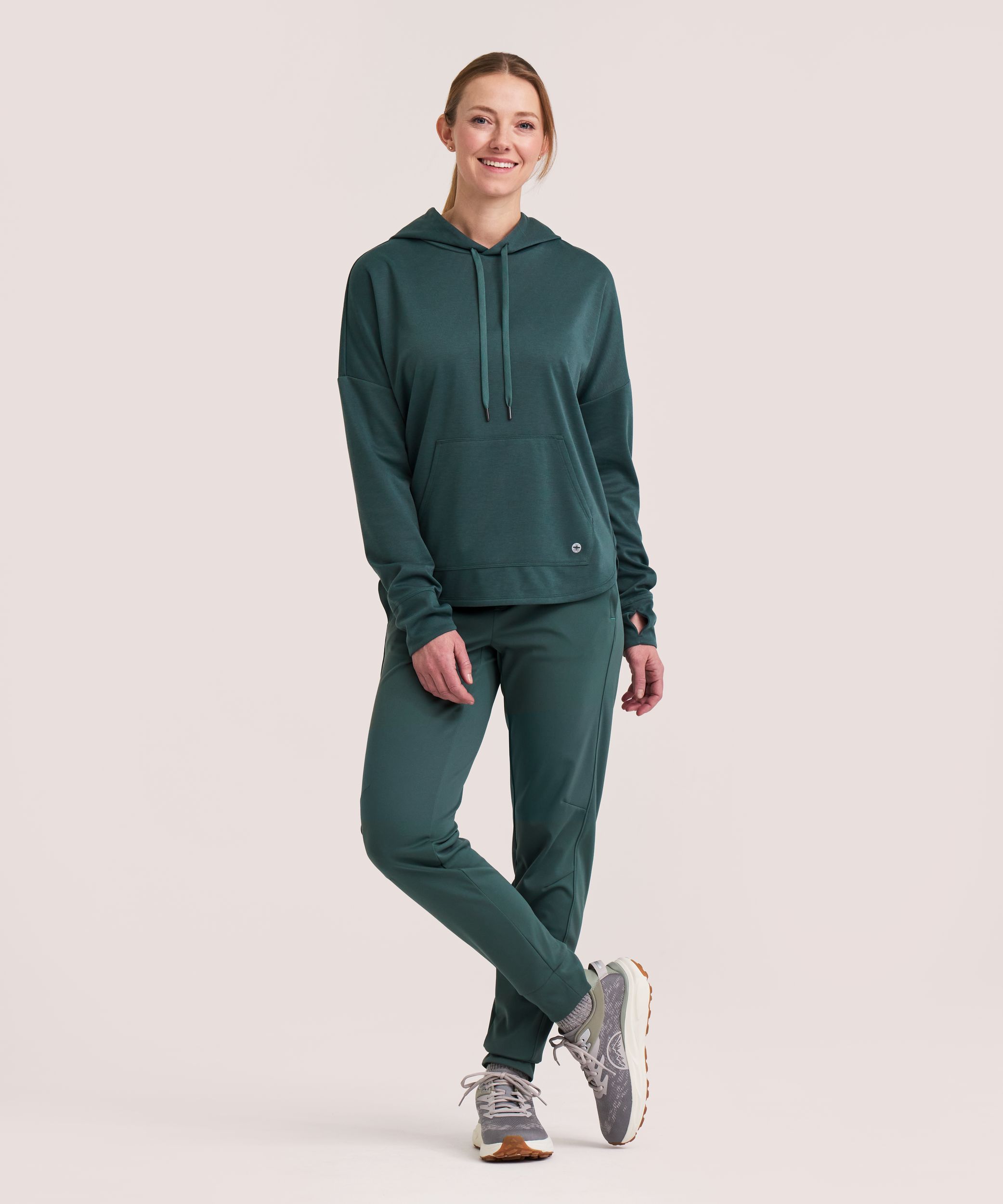 WindRiver Women's Mosquito Tick Repellent Hooded Popover Long Sleeve T-Shirt