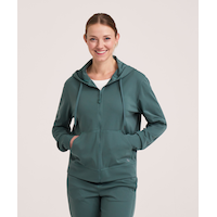 Chandail à capuche à glissière pleine longueur chasse-tiques et chasse-moustiques pour femmes, WindRiver Front_Flat