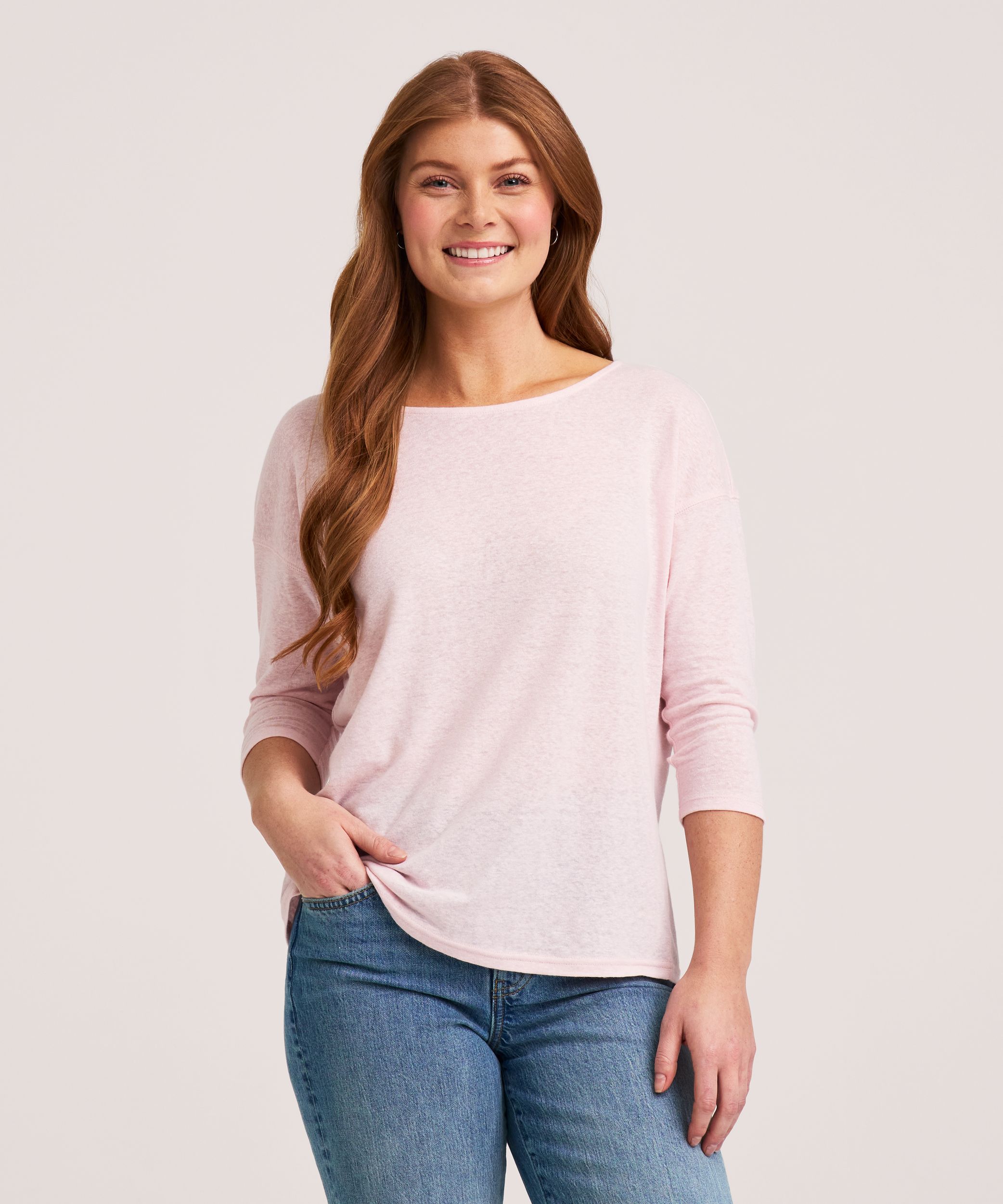Denver Hayes Women's 3/4 Sleeve Boat Neck T-Shirt