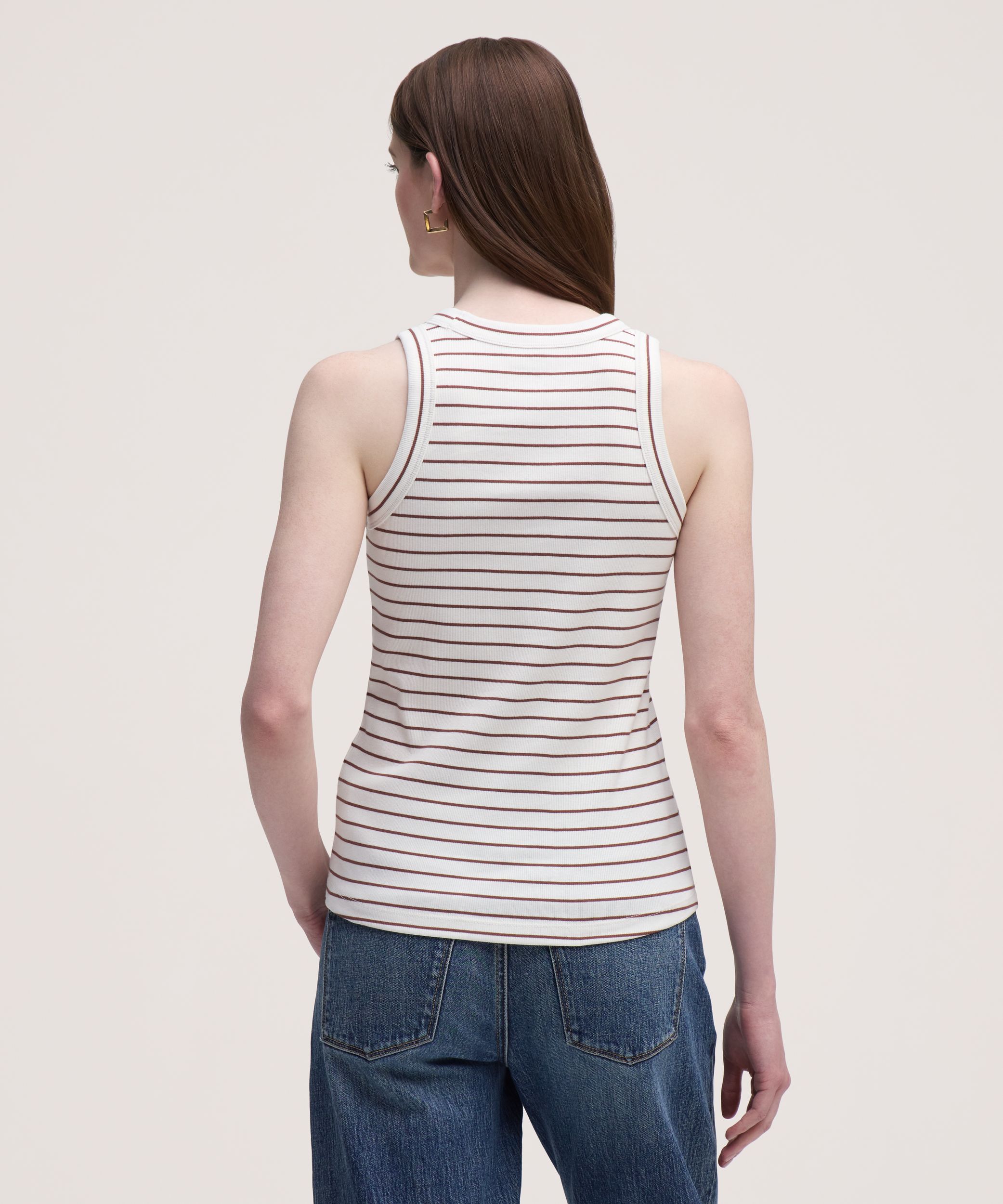 Denver Hayes Women's Fitted High Neck Rib Tank
