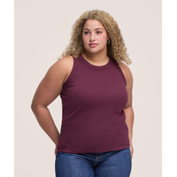 Denver Hayes Women's Semi-Fitted High Neck Rib Tank
