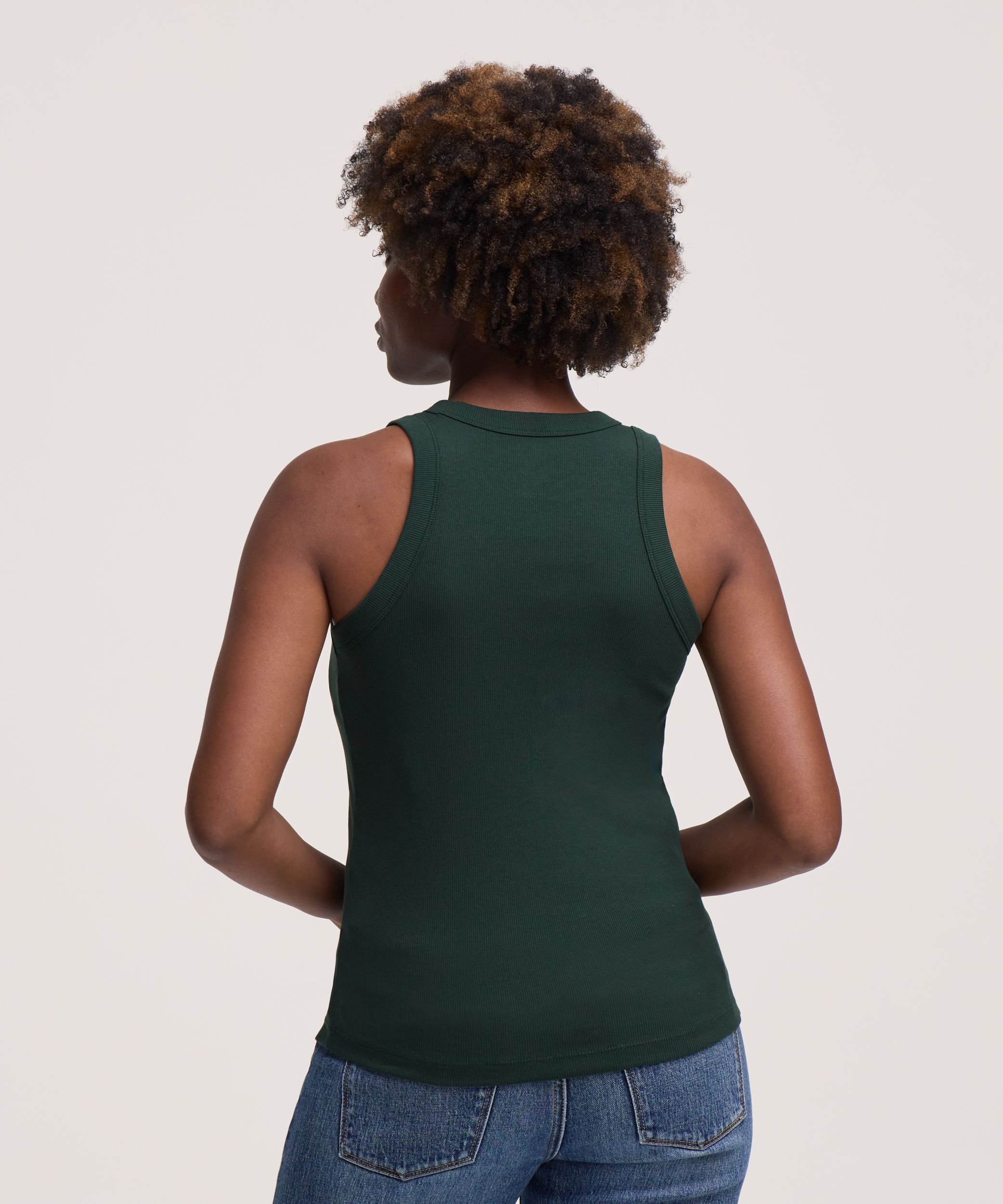 Débardeur en maille imprimée ajusté pour femme, col montant, Denver Hayes