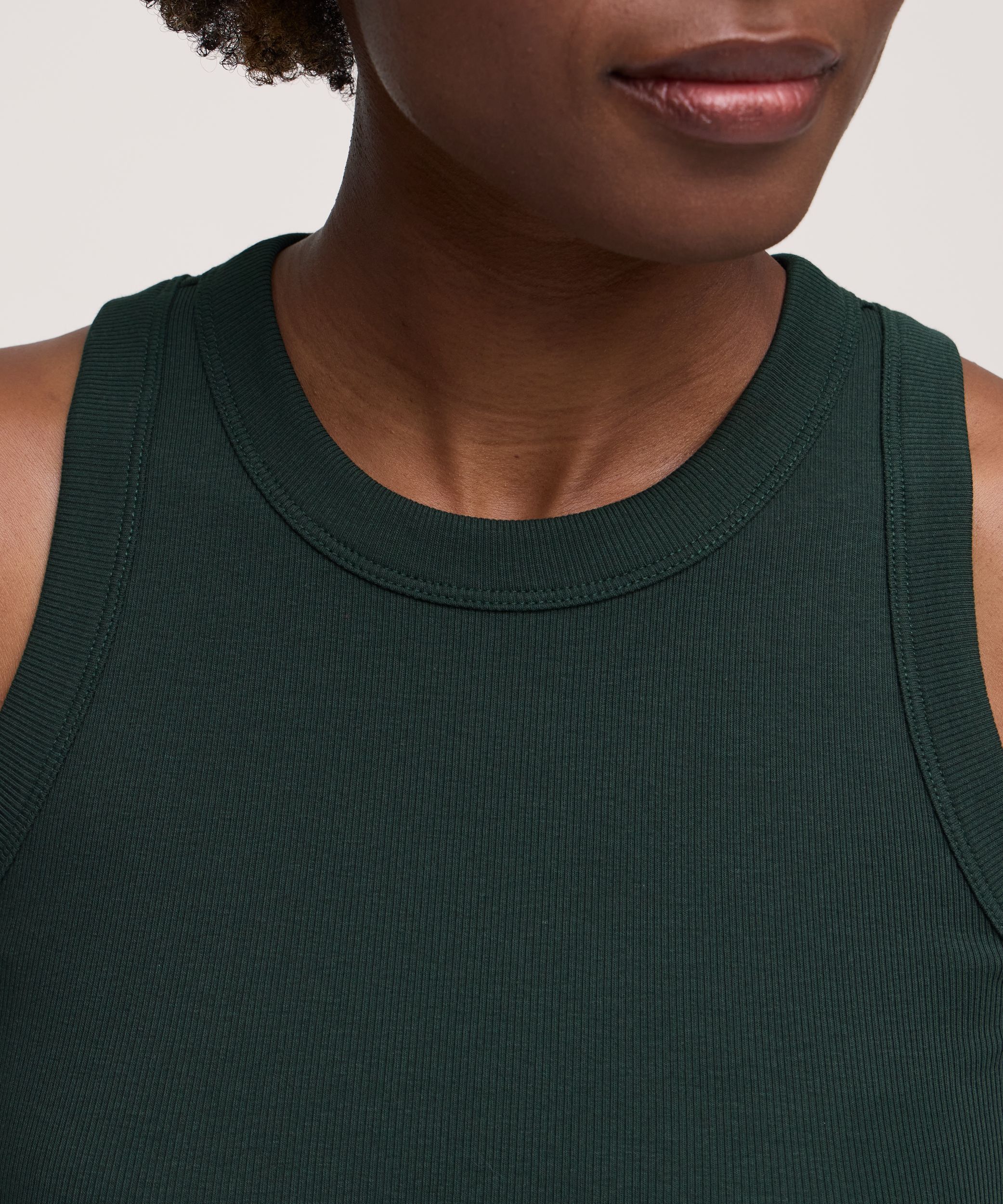 Débardeur en maille imprimée ajusté pour femme, col montant, Denver Hayes