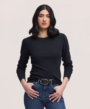 Denver Hayes Women's Long Sleeve Rib Top