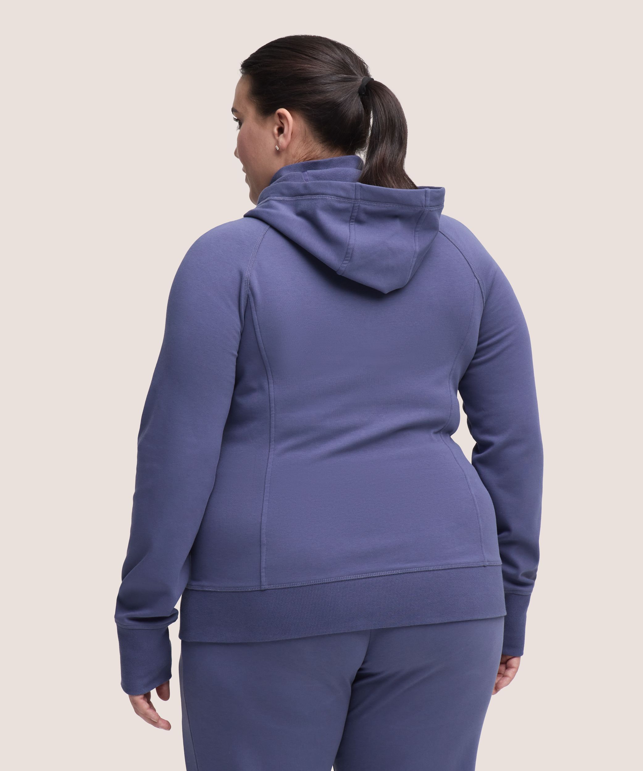 Chandail à capuche ajusté en molleton avec fermeture à glissière pour femmes, Shambhala
