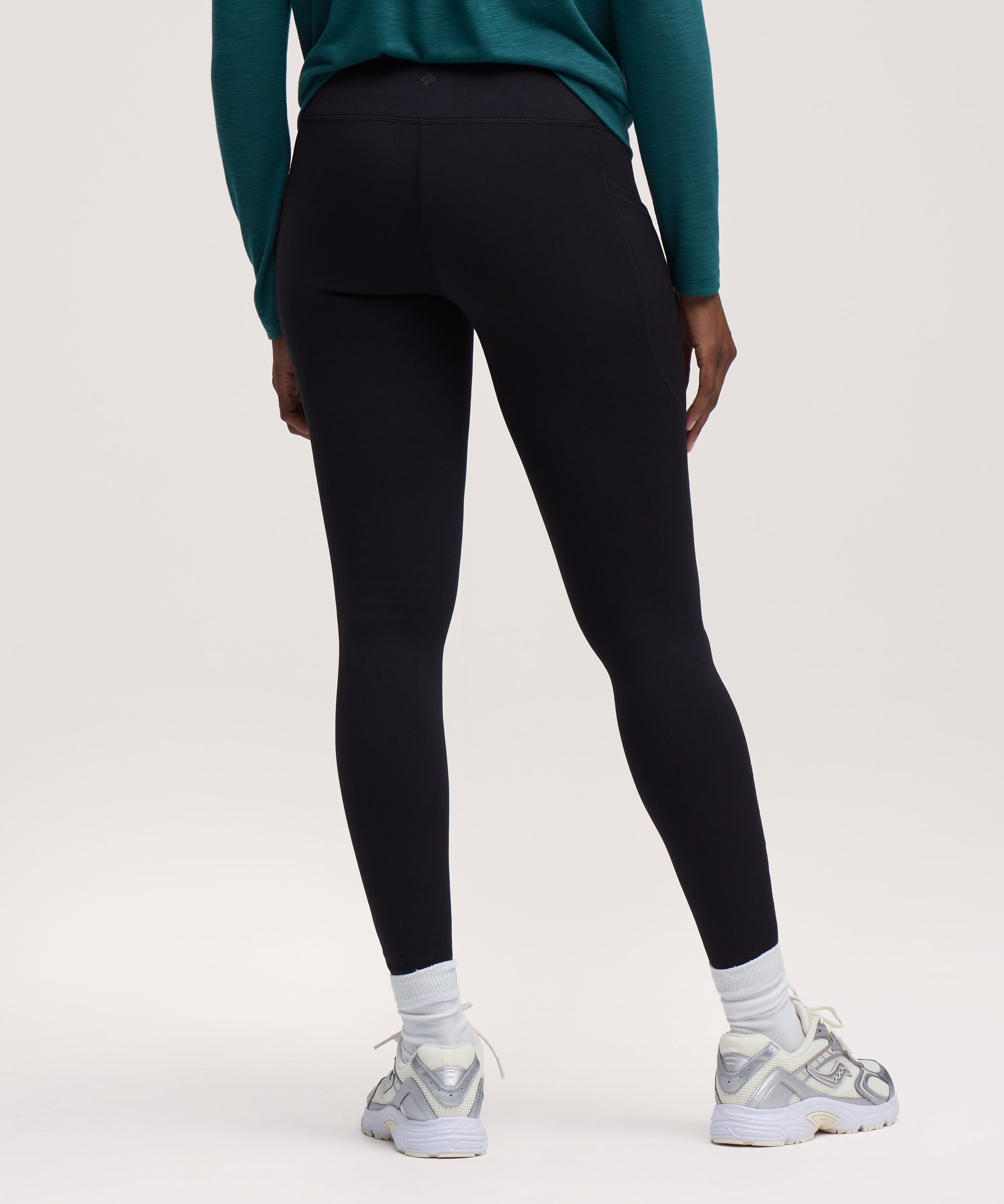 Shambhala Women's Fleece Lined Full Length Leggings with Pocket