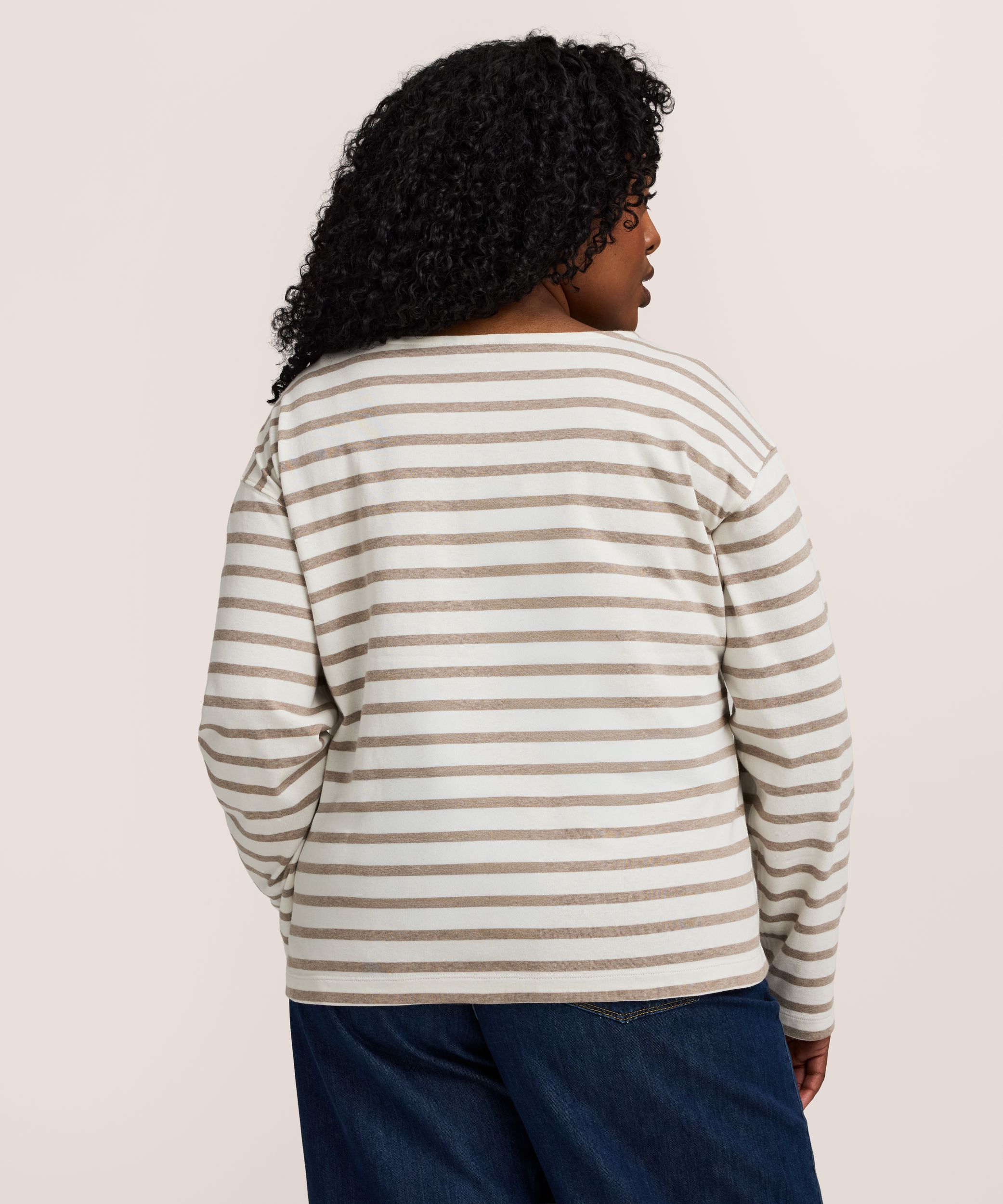 Chandail à manches longues en coton structuré pour femmes, Denver Hayes