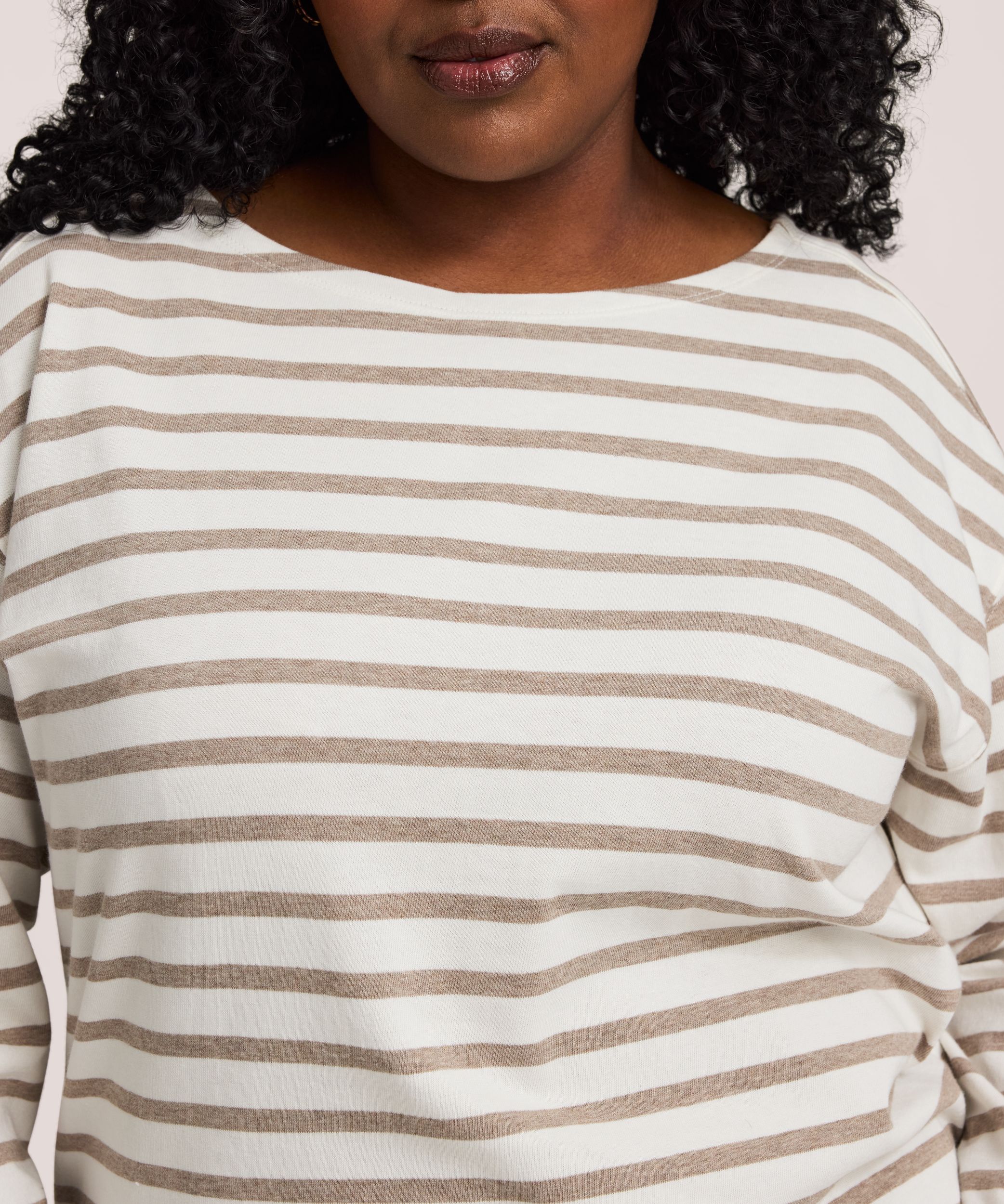Chandail à manches longues en coton structuré pour femmes, Denver Hayes
