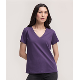 Denver Hayes Women's Short Sleeve Semi-Fitted V-Neck Supima Cotton T-Shirt