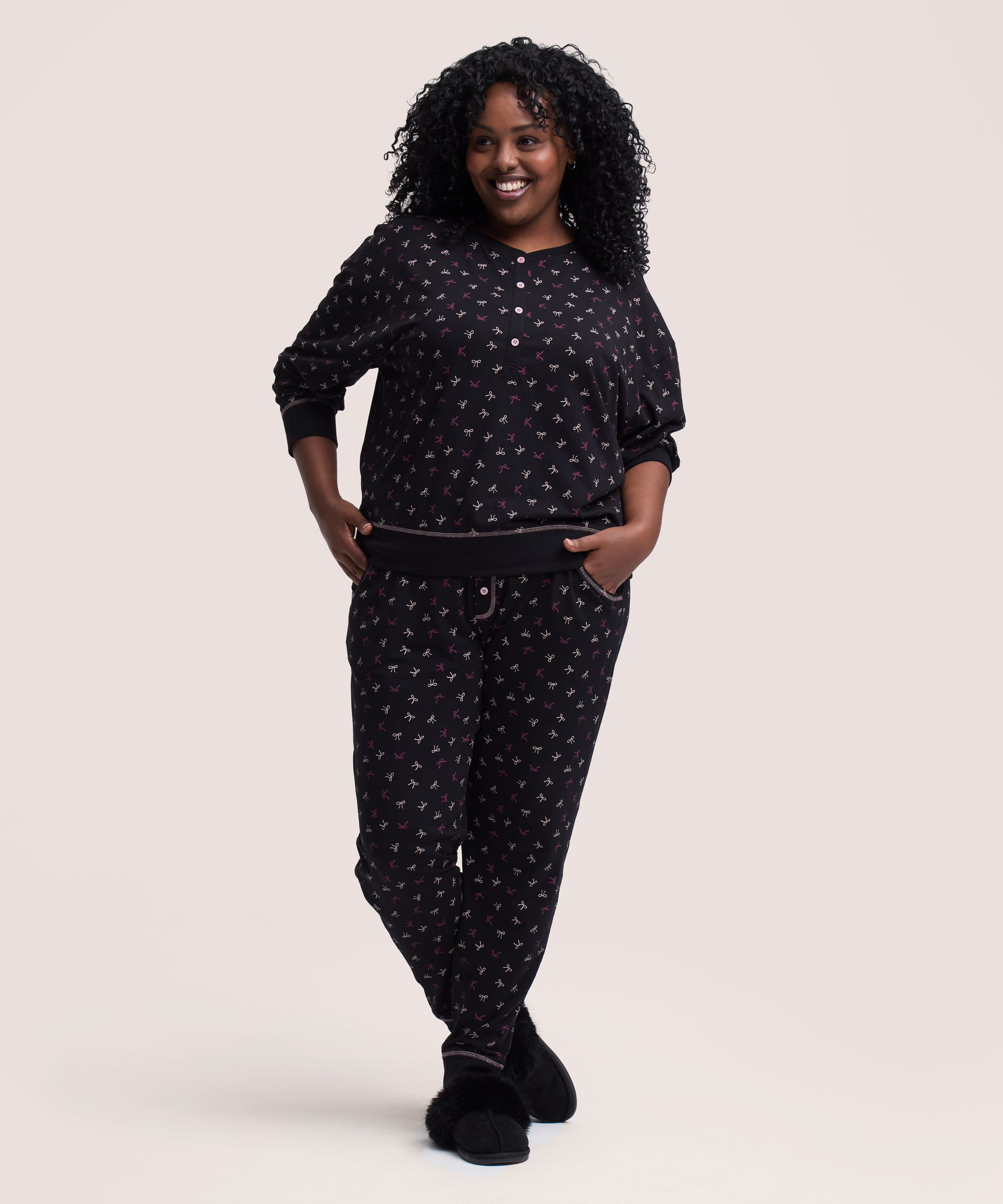 Ensemble de pyjama en jersey 2&nbsp;pièces pour femmes, Denver Hayes
