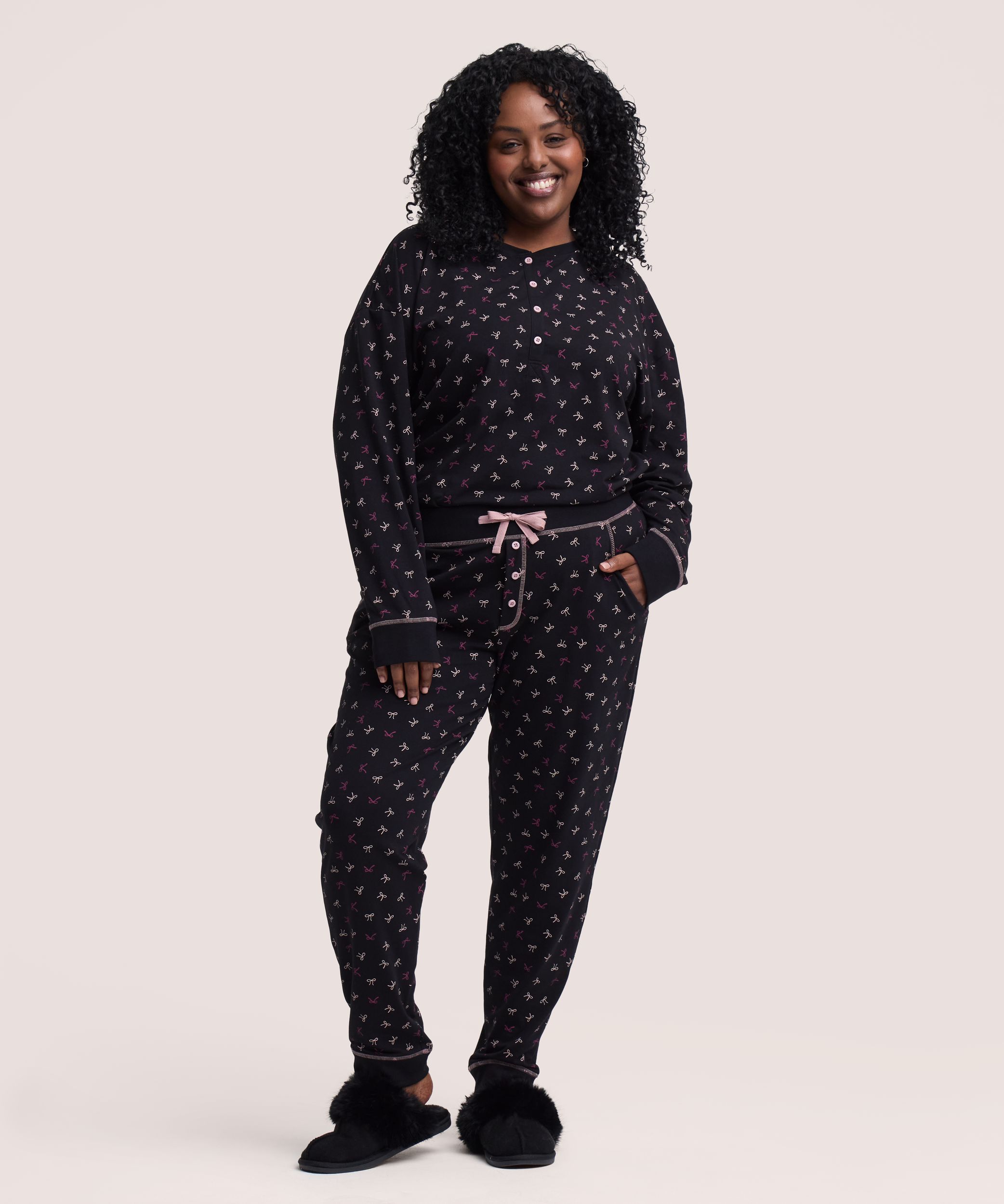 Ensemble de pyjama en jersey 2&nbsp;pièces pour femmes, Denver Hayes