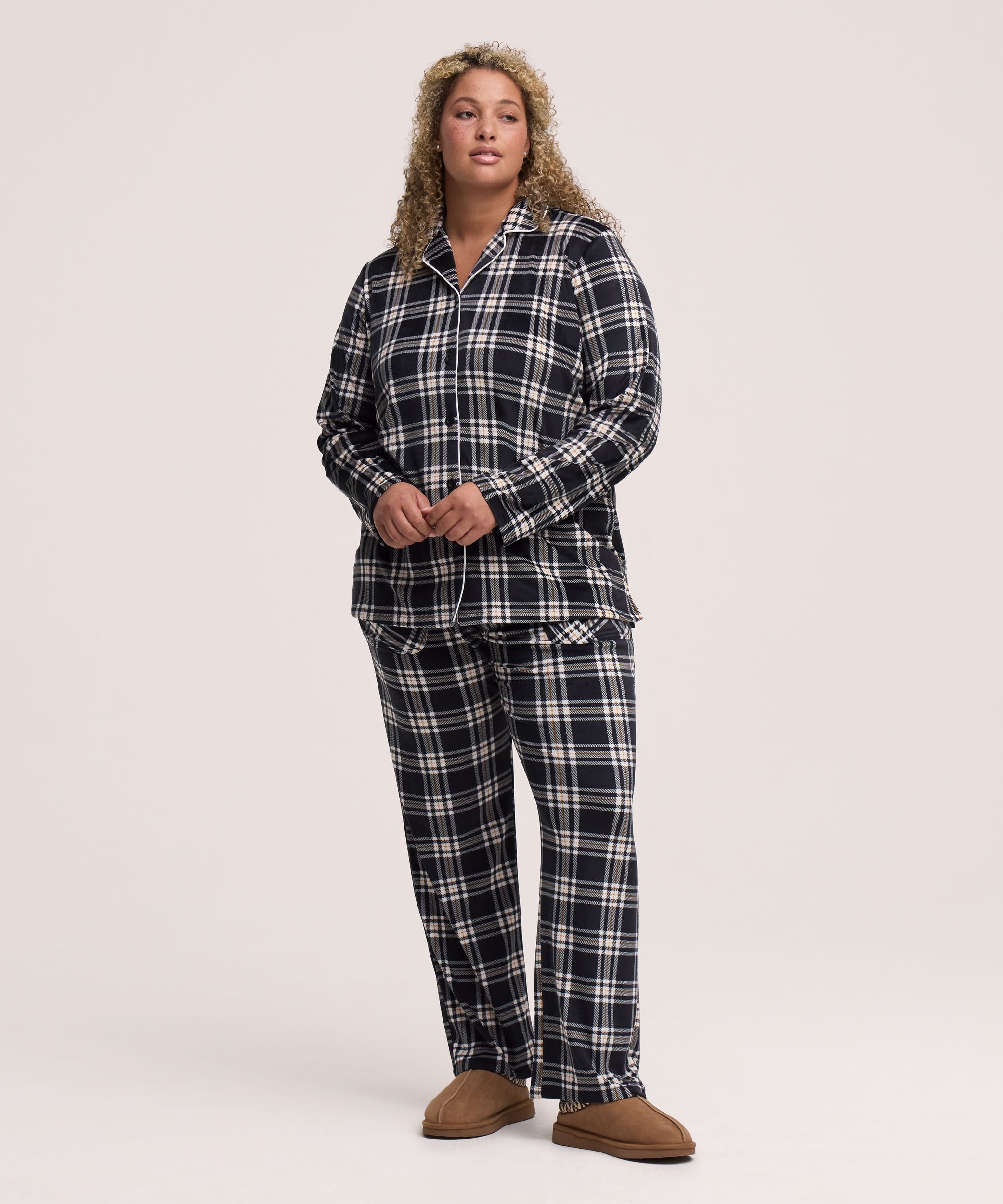 Ensemble de pyjama 2&nbsp;pièces en micropeluche brossée pour femmes, Denver Hayes