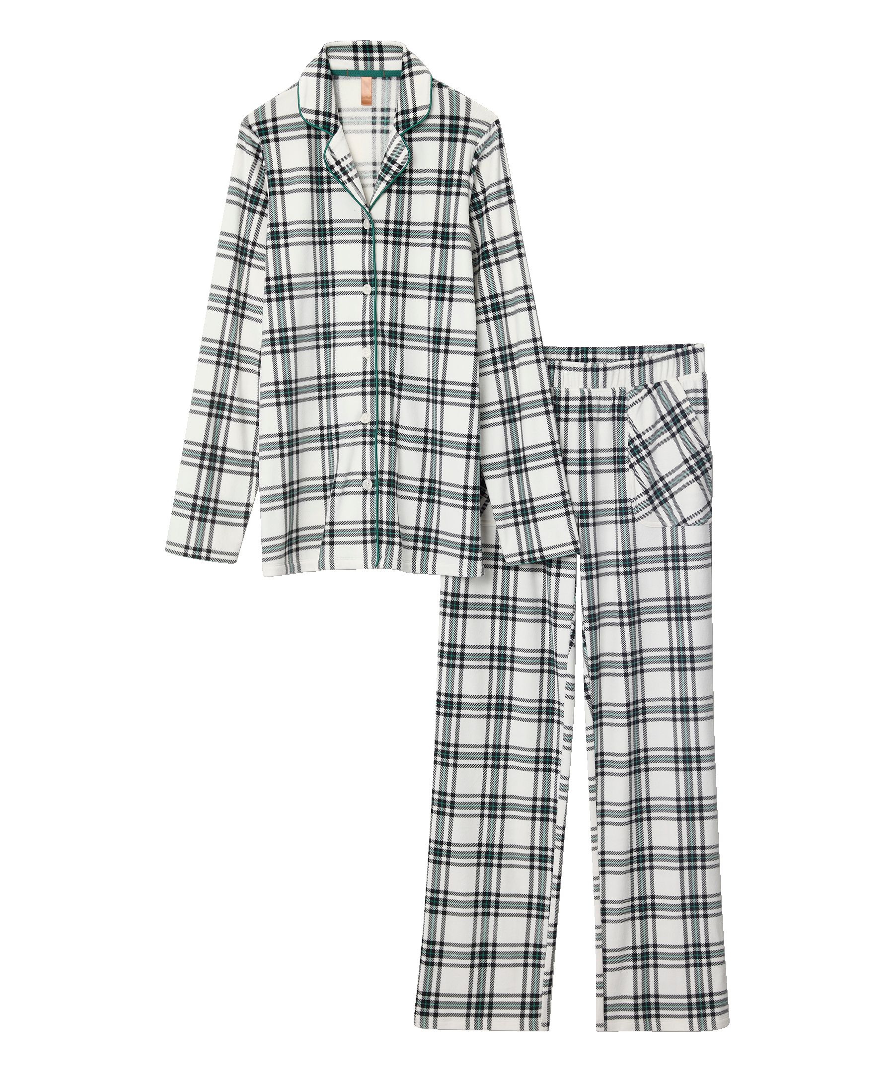 Denver Hayes Women's 2 Piece Brushed Micro Plush Pajama Set