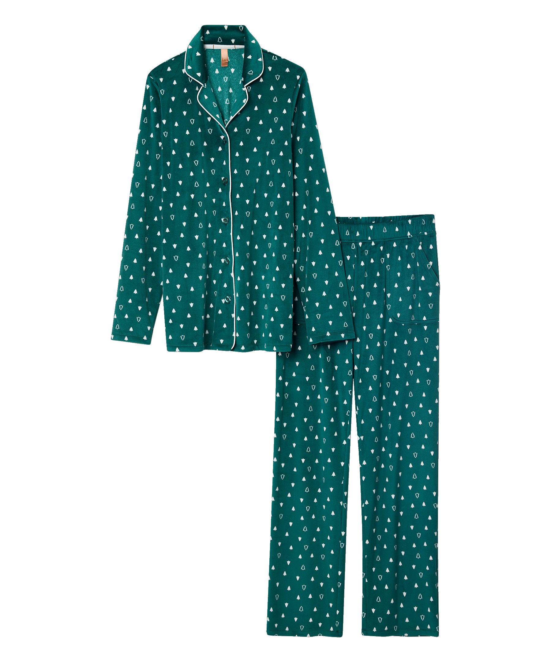 Denver Hayes Women's 2 Piece Brushed Micro Plush Pajama Set