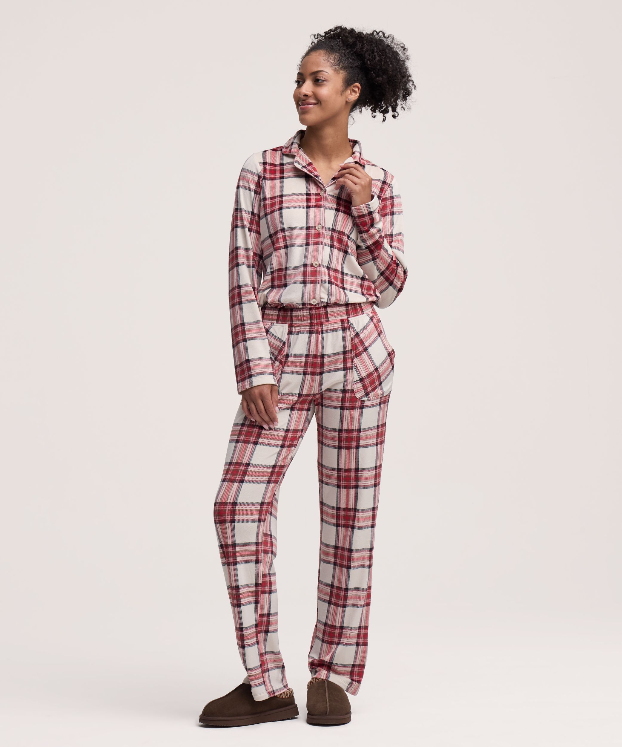Ensemble de pyjama 2&nbsp;pièces en micropeluche brossée pour femmes, Denver Hayes