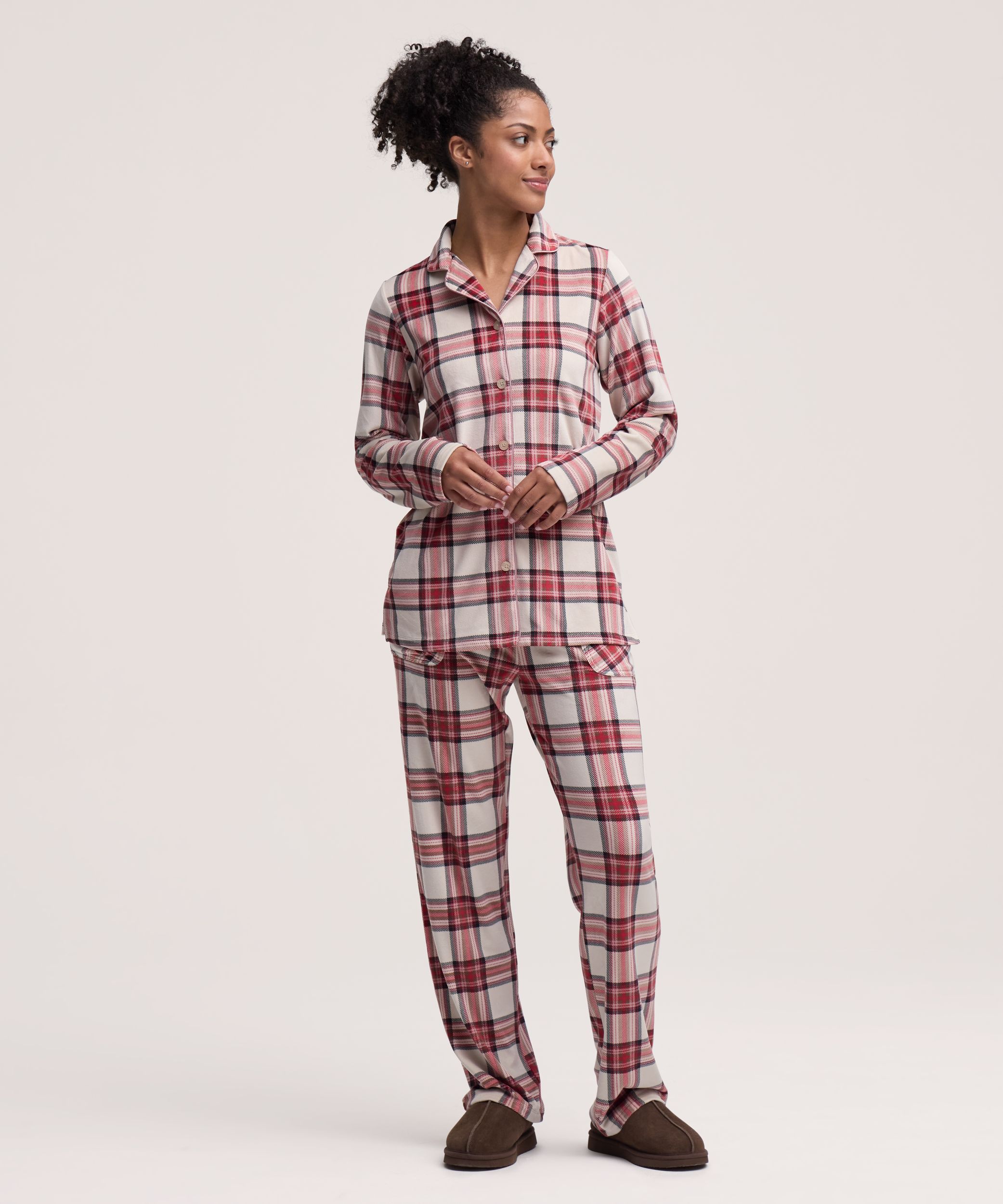 Ensemble de pyjama 2&nbsp;pièces en micropeluche brossée pour femmes, Denver Hayes