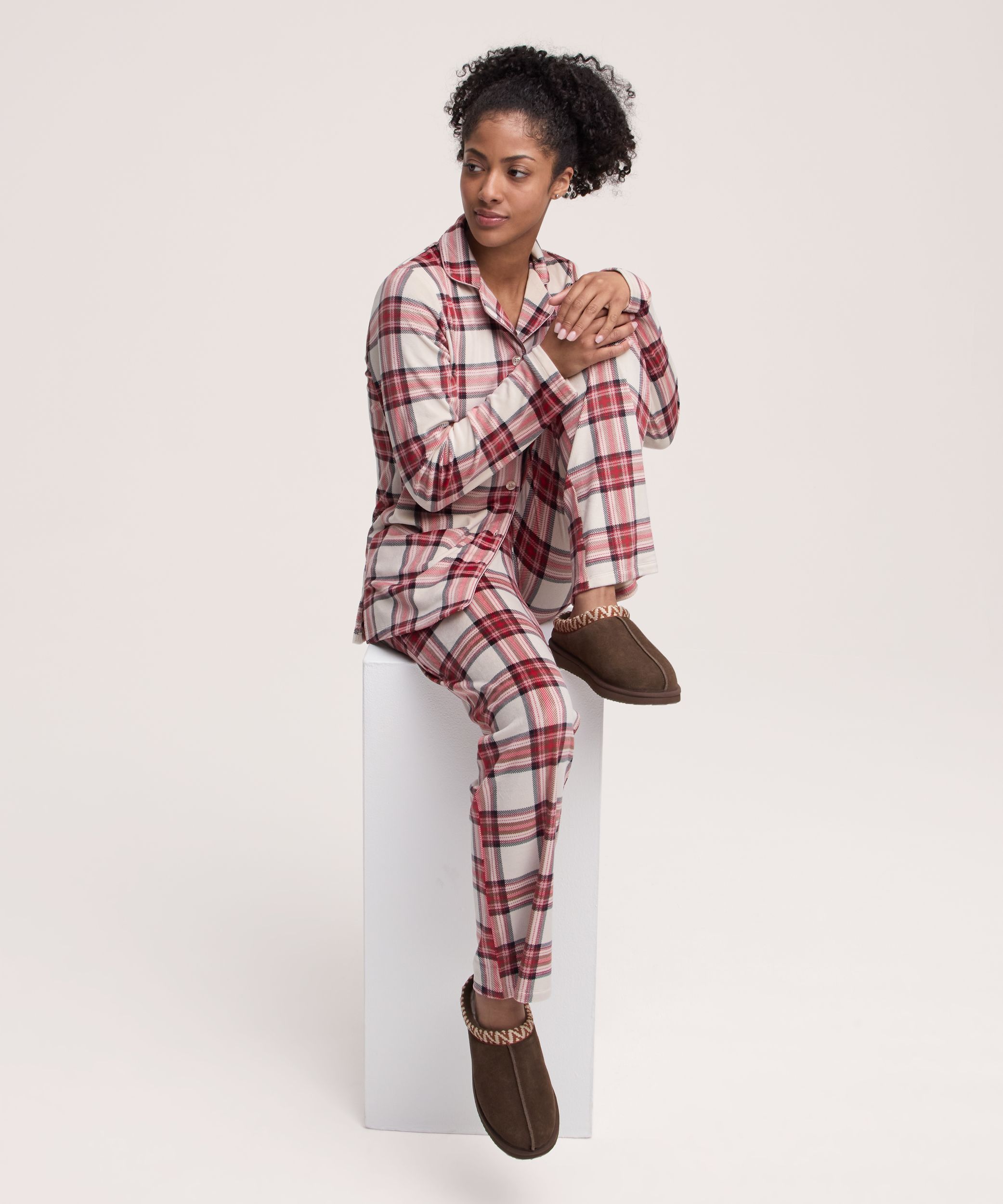 Ensemble de pyjama 2&nbsp;pièces en micropeluche brossée pour femmes, Denver Hayes
