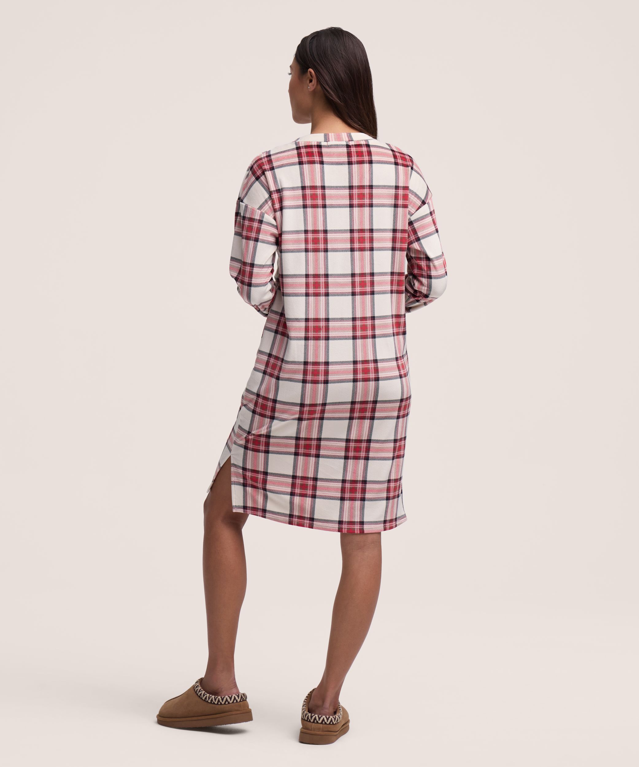 Denver Hayes Women's Brushed Micro Plush Henley Nightshirt