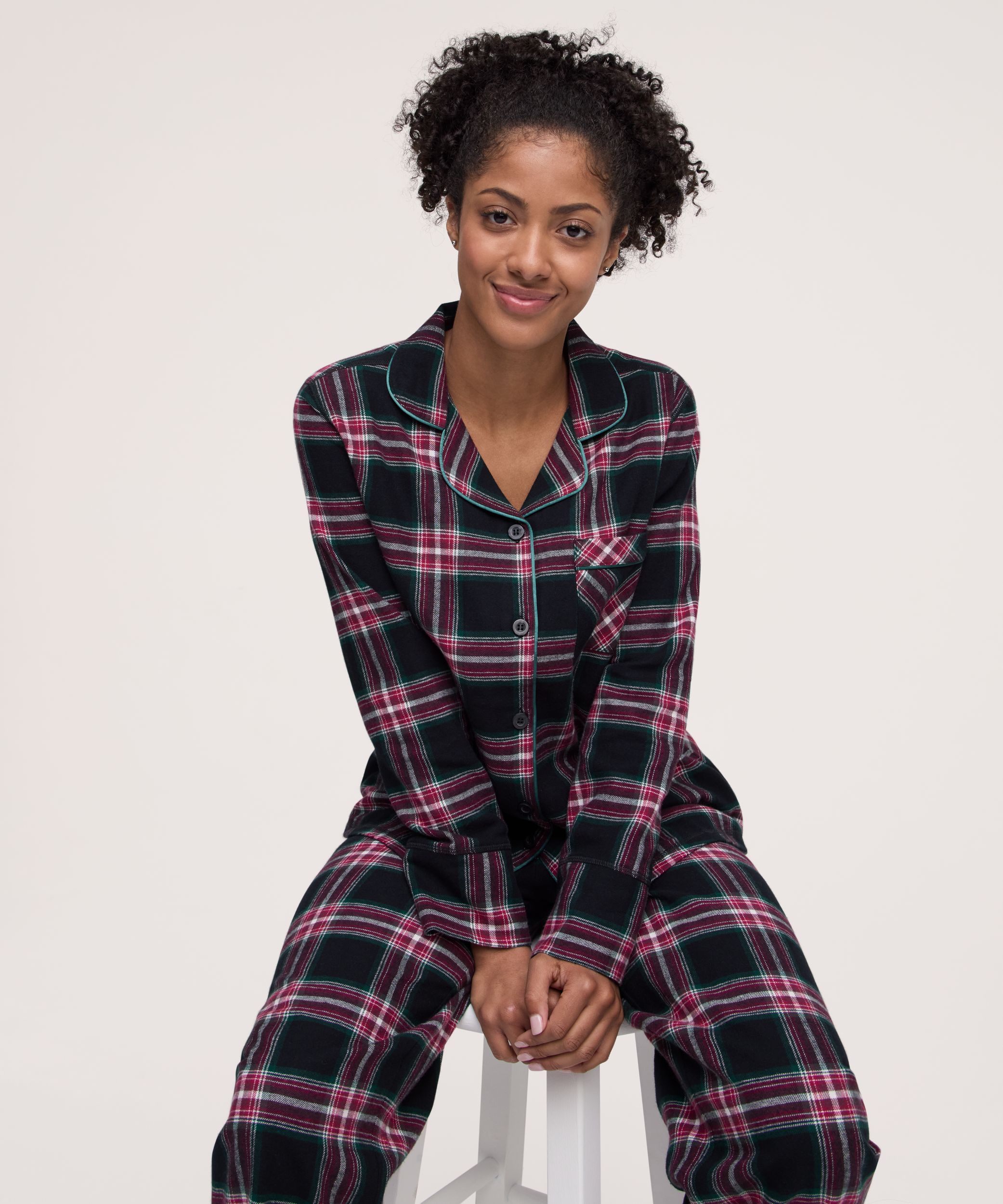 Ensemble de pyjama en flanelle 2&nbsp;pièces pour femmes, Denver Hayes