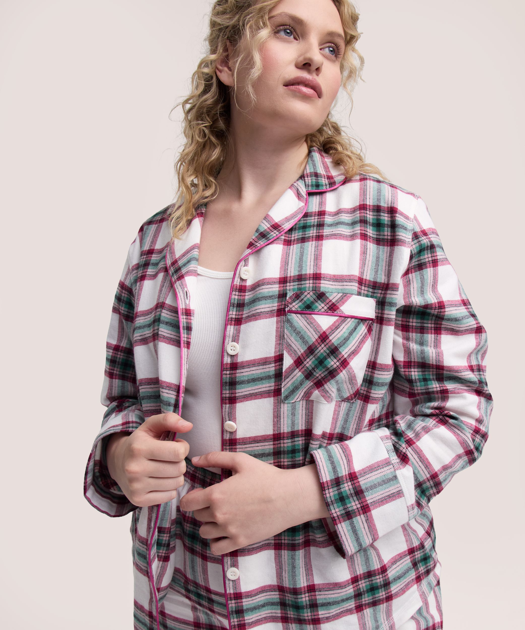 Ensemble de pyjama en flanelle 2&nbsp;pièces pour femmes, Denver Hayes